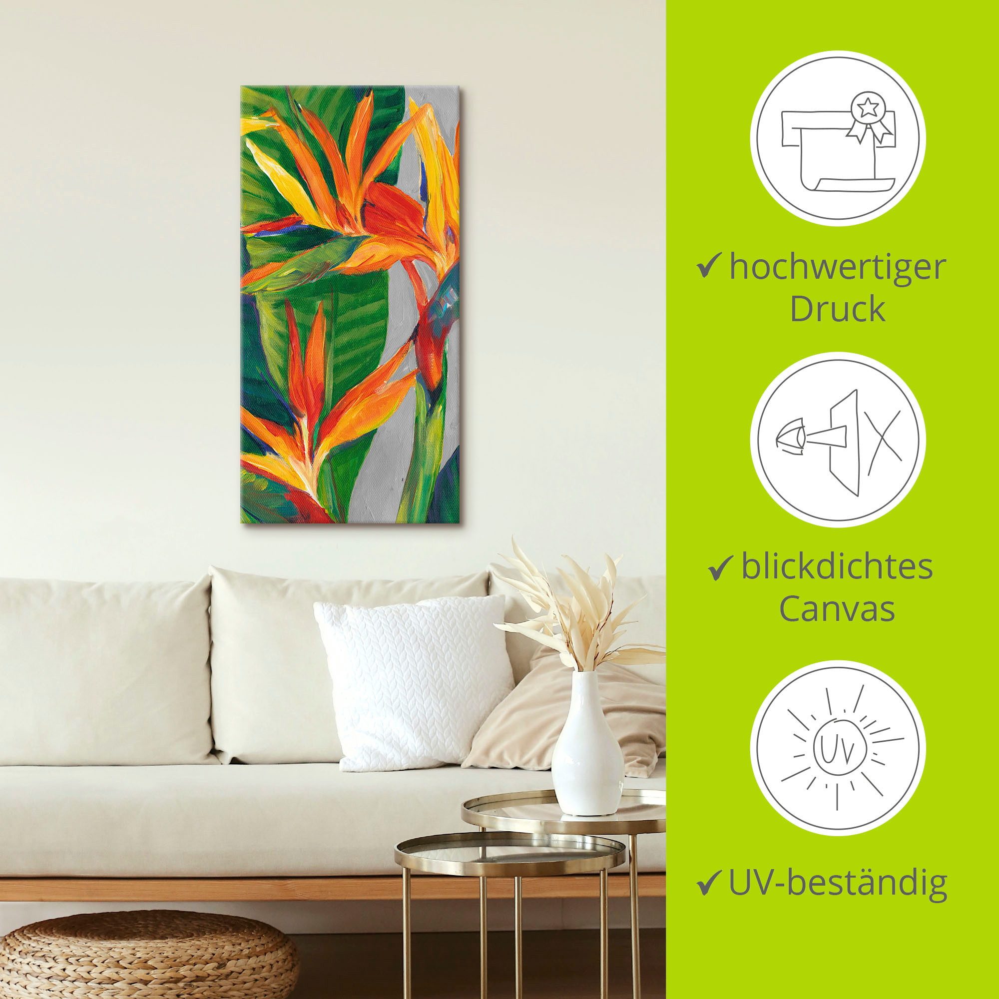 Artland Artprint Paradijsvogel II als artprint van aluminium, artprint voor buiten, artprint op linnen, poster in verschillende maten. maten