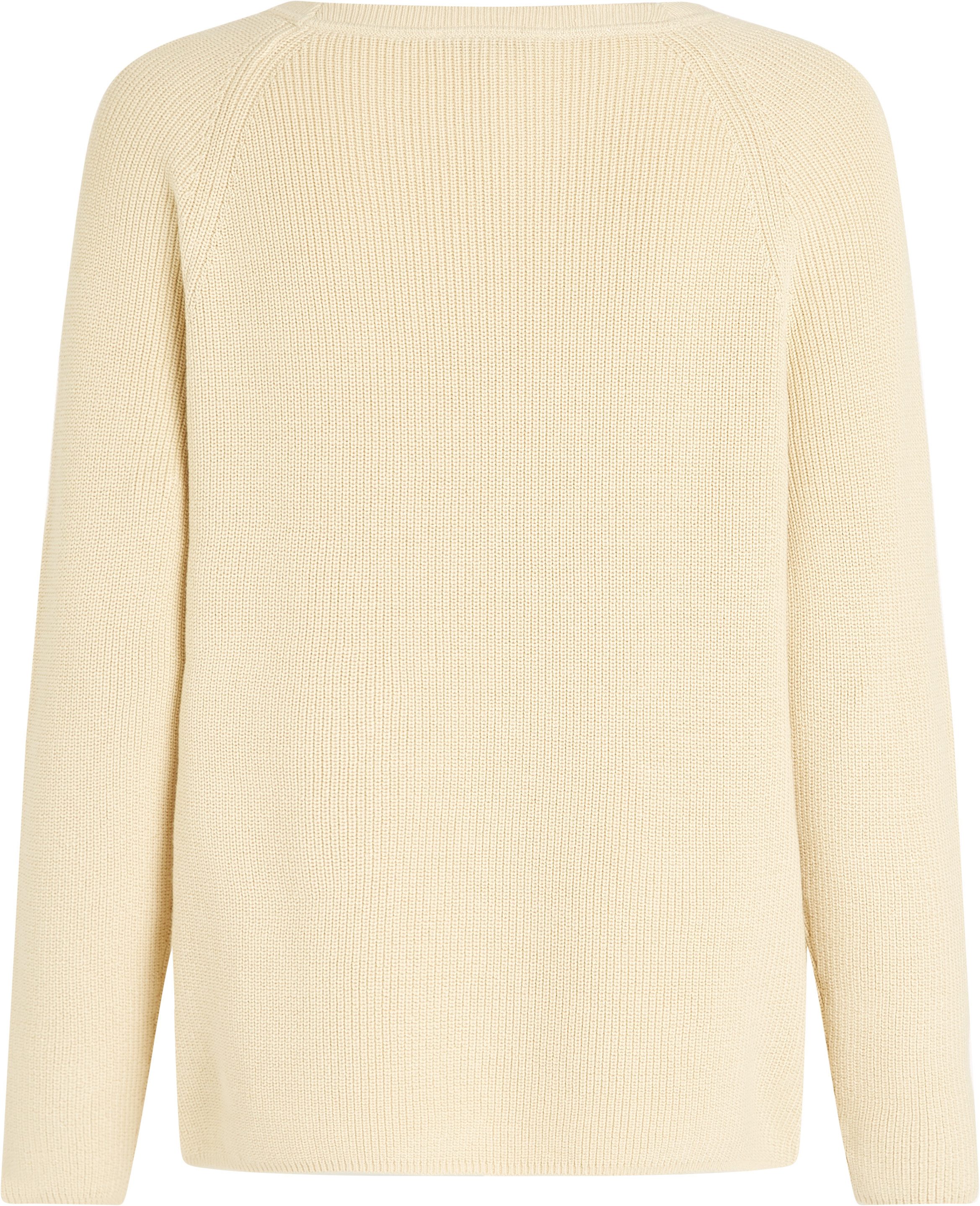 Tommy Hilfiger Gebreide trui CO CARDI FINE GG LS BOAT-NK SWT met raglanmouwen, logo-borduursel