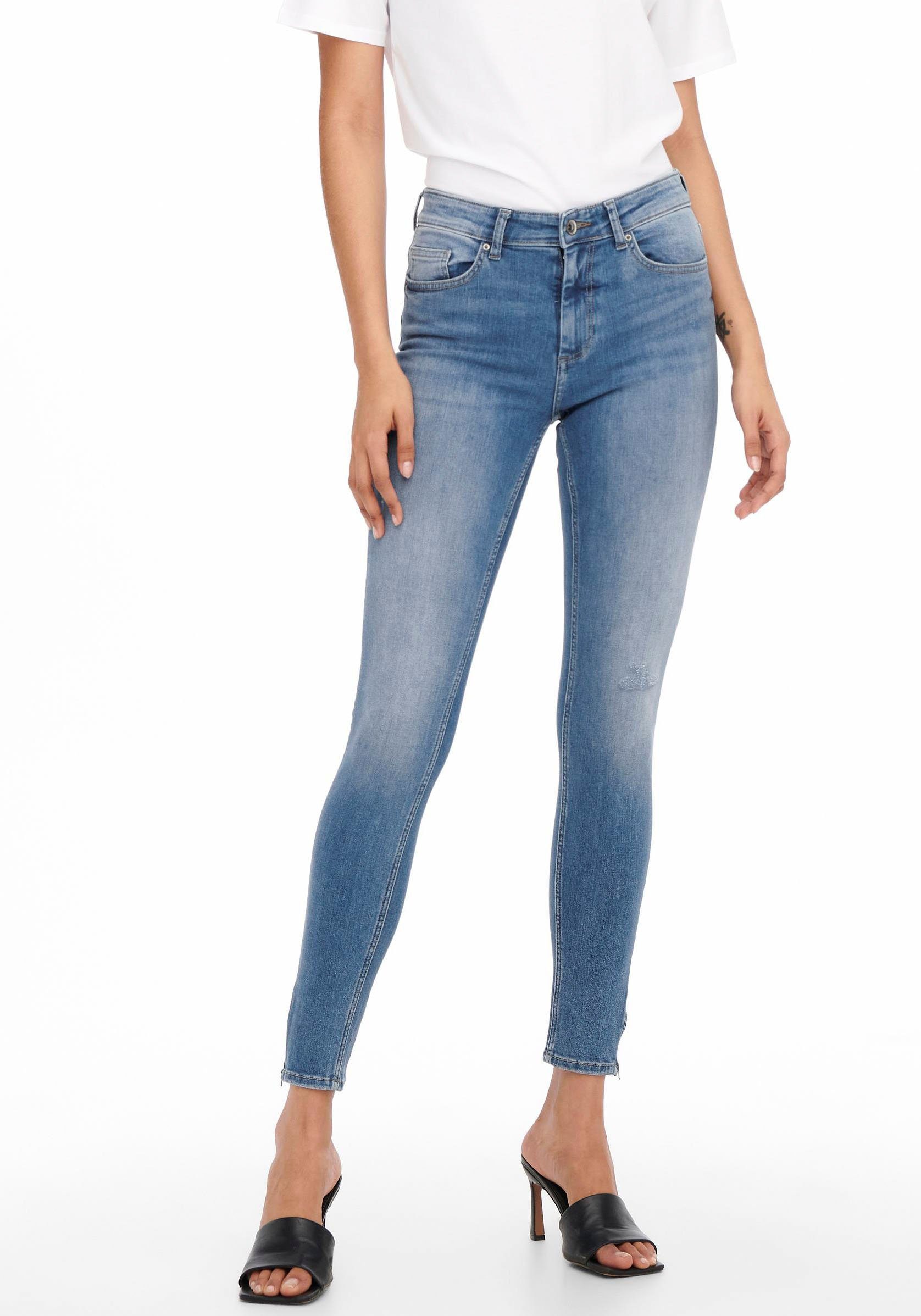 NU 21% KORTING: Only Ankle jeans ONLBLUSH MID SK ANK ZIP DNM