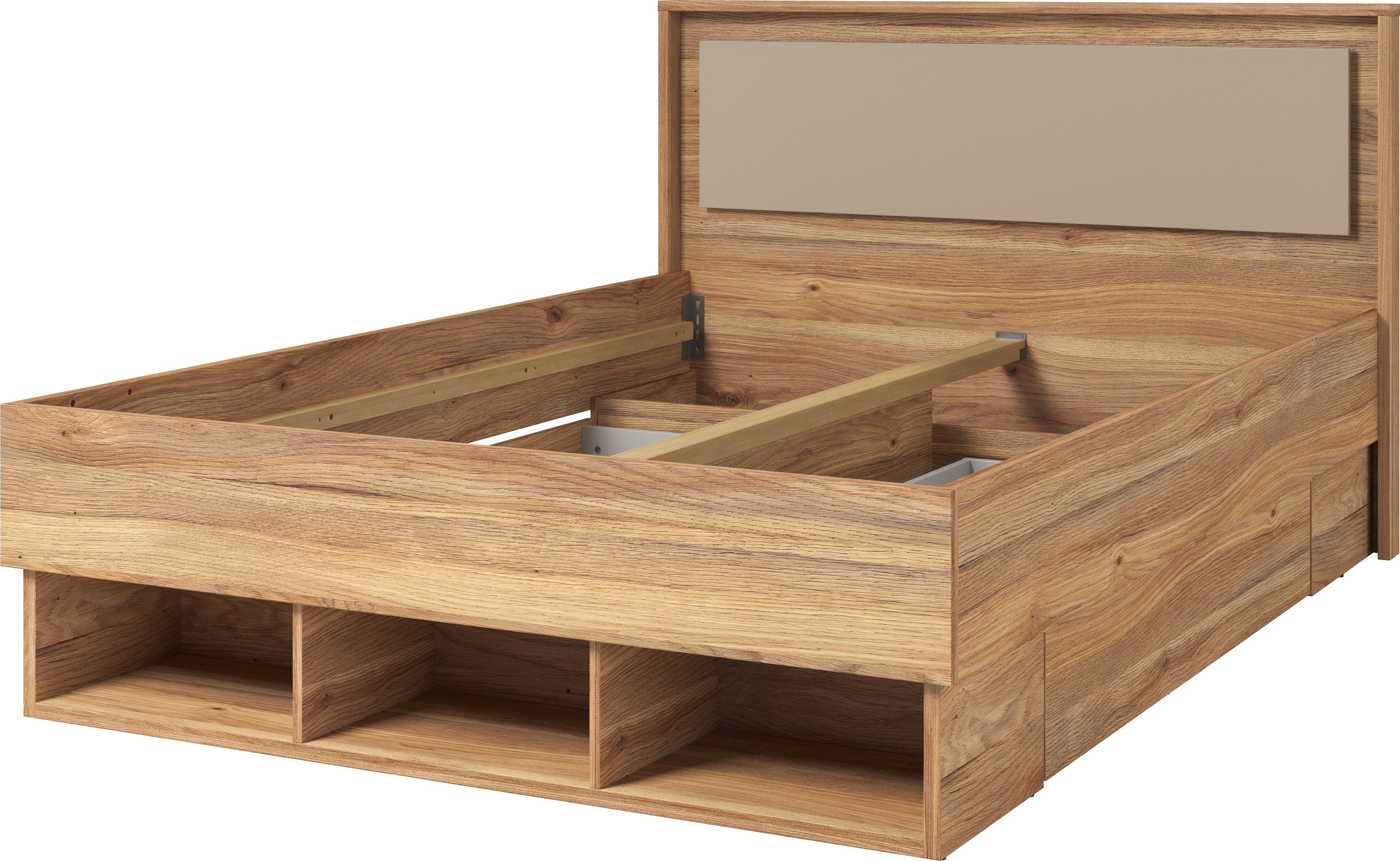 INOSIGN Bedlade Wharton, Breedte 125cm, veel opbergruimte