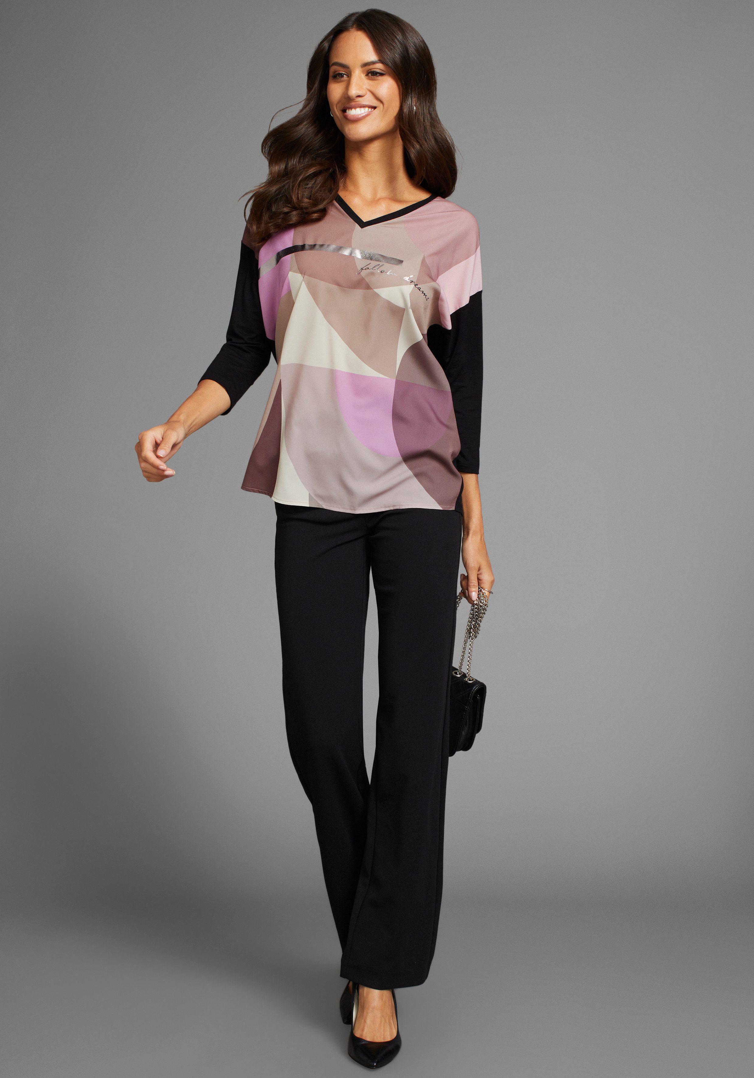 Laura Scott Shirtblouse met grafische print