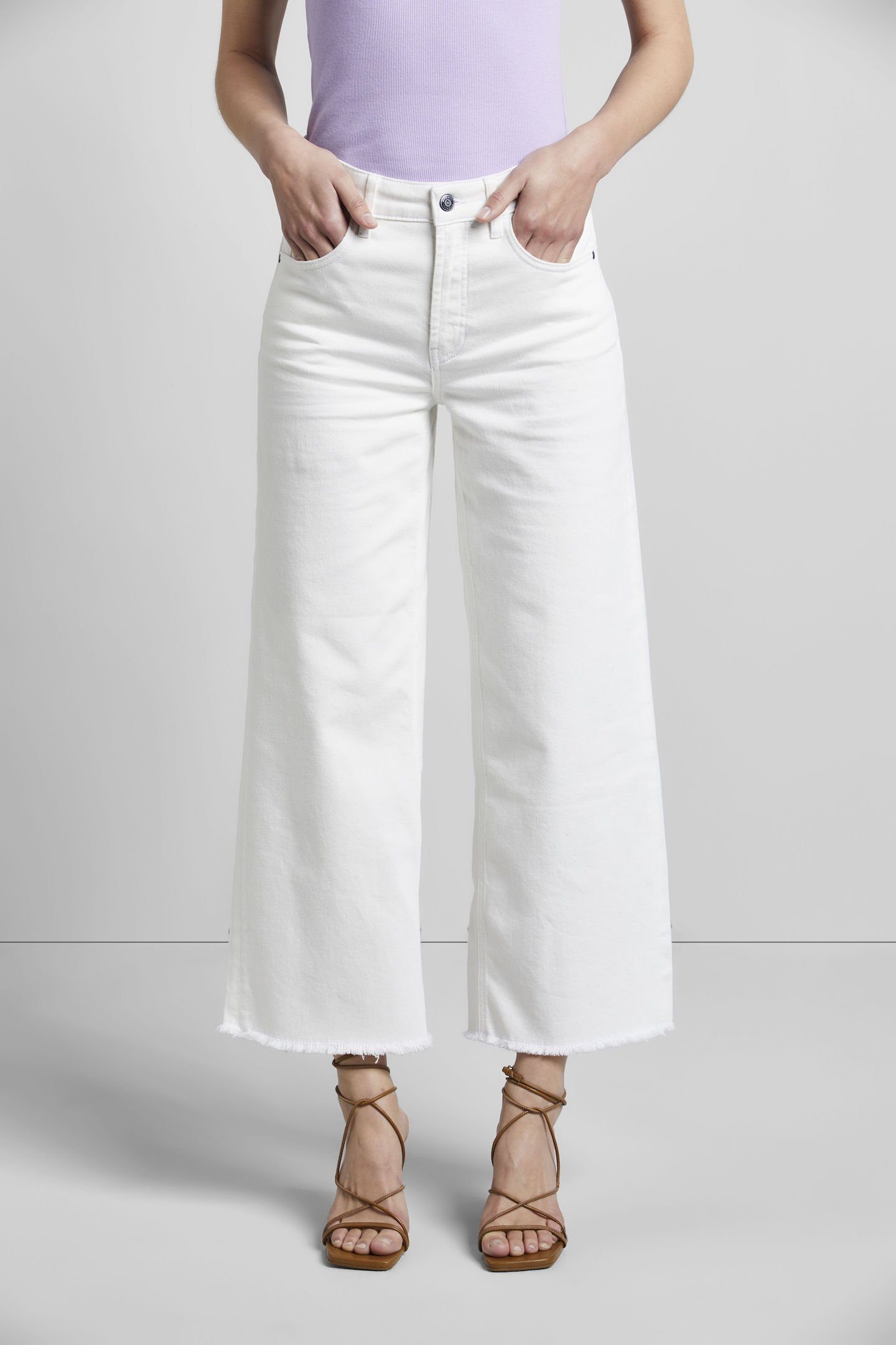Bugatti 5-pocket jeans in broekrok-stijl dames jeans maat 46 wit