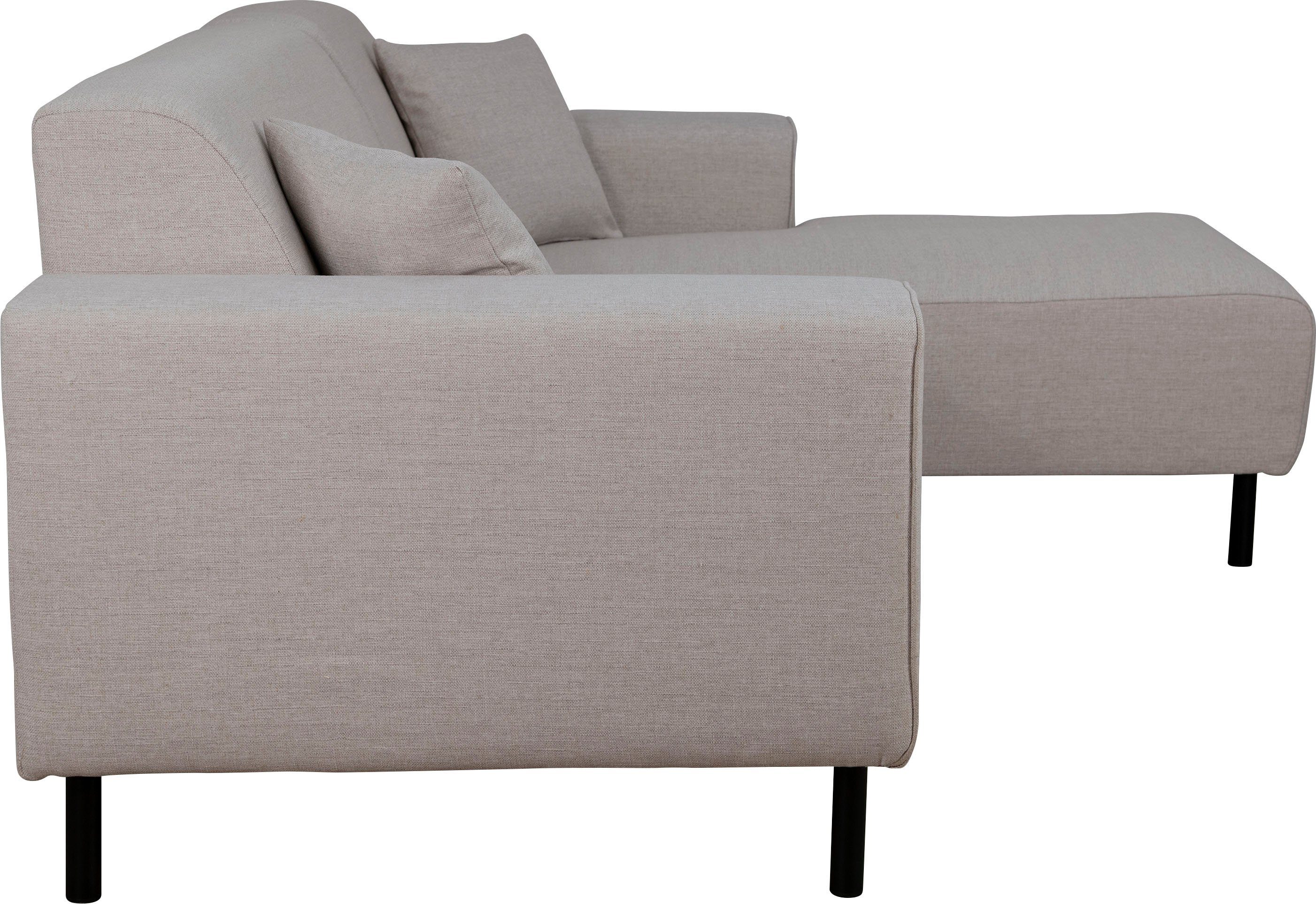 Home affaire Hoekbank ARROS L-vorm met golfondersteuning, afmetingen B/D/H: 235/163/81 cm incl. sierkussens, met recamiere rechts/links bestelbaar, ook in cord