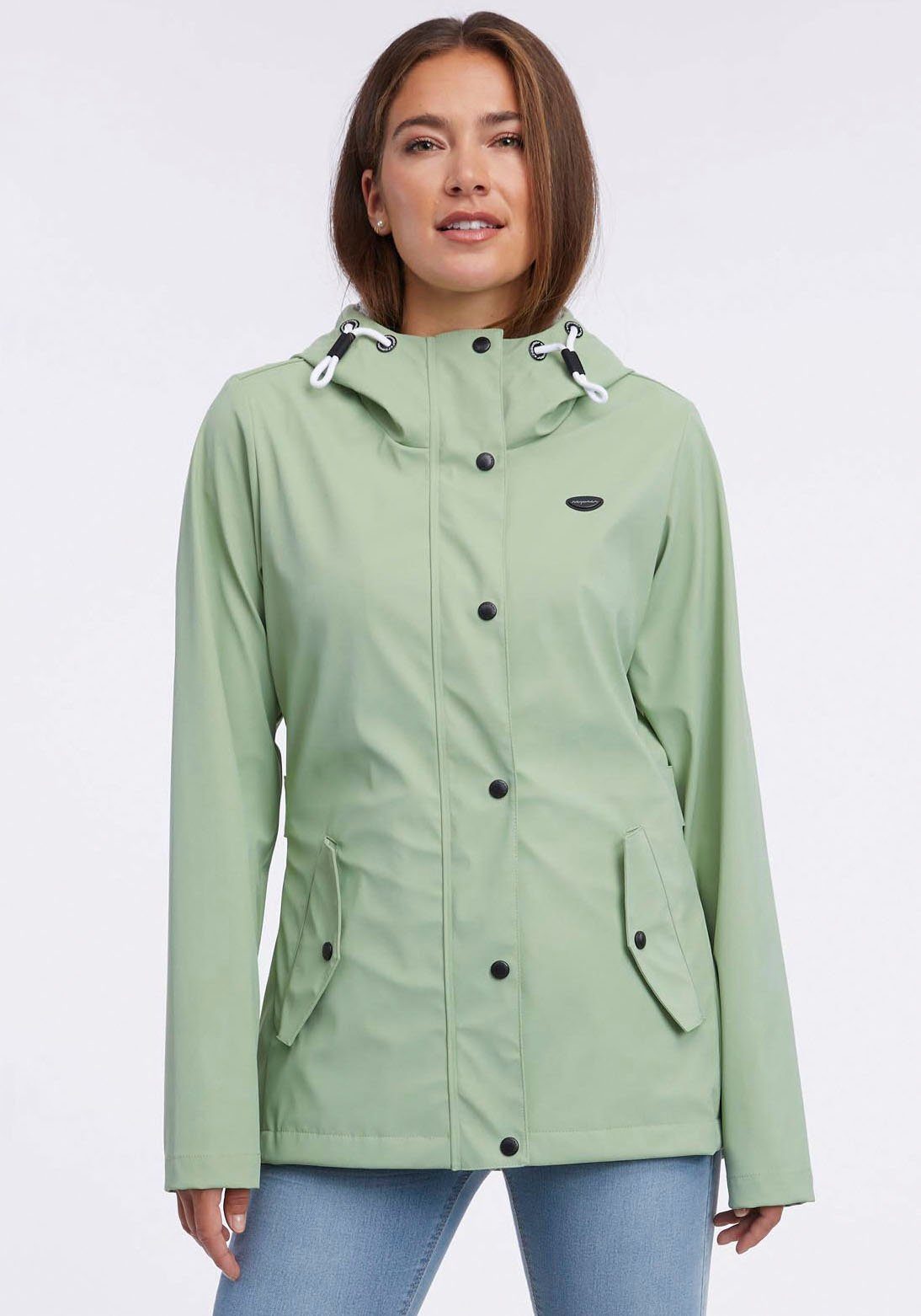 Ragwear Functioneel jack MARGGE met capuchon en koord, gecoate en waterafstotende kwaliteit