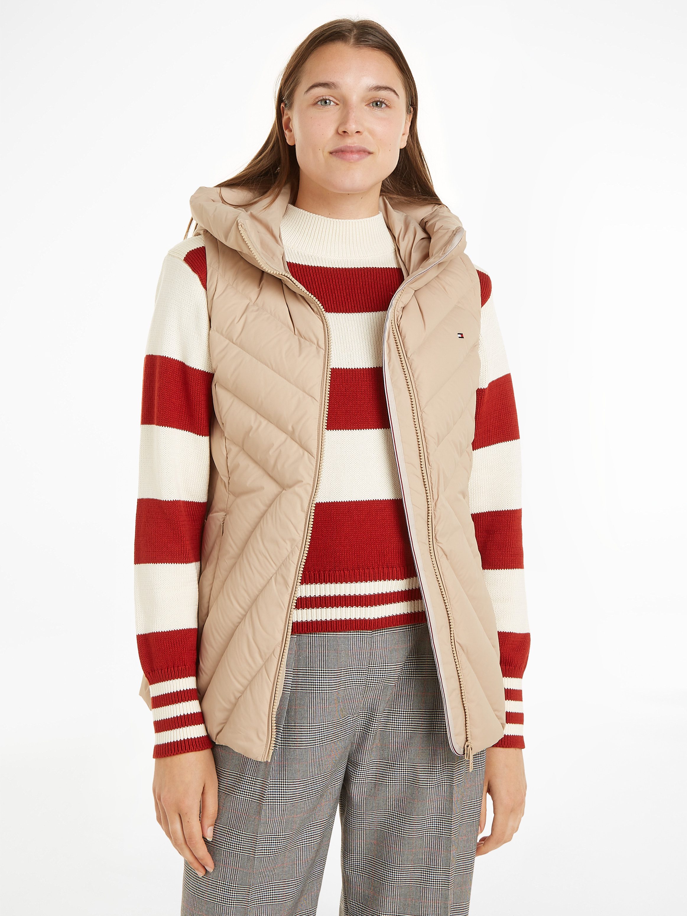 Tommy Hilfiger Bodywarmer CHEVRON MW PADDED VEST met gemiddelde vulling en tommy hilfiger merklabel