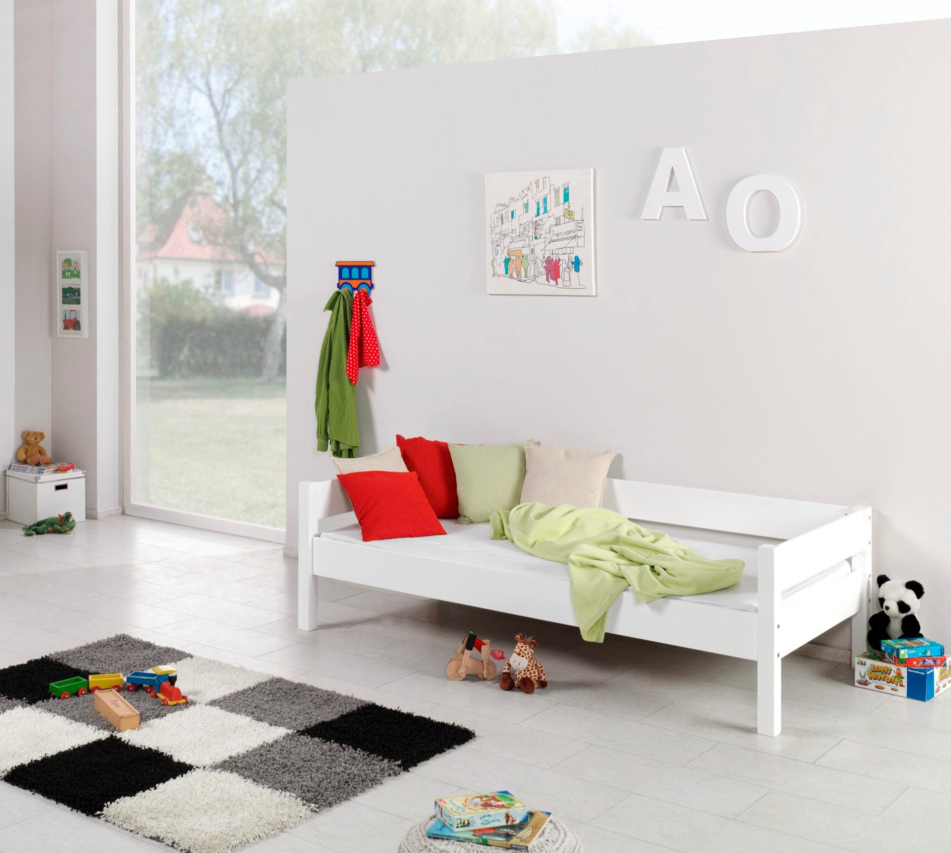 Relita Hoogslaper Renate incl. oprolbare lattenbodem, bureau en ladder, massief beuken