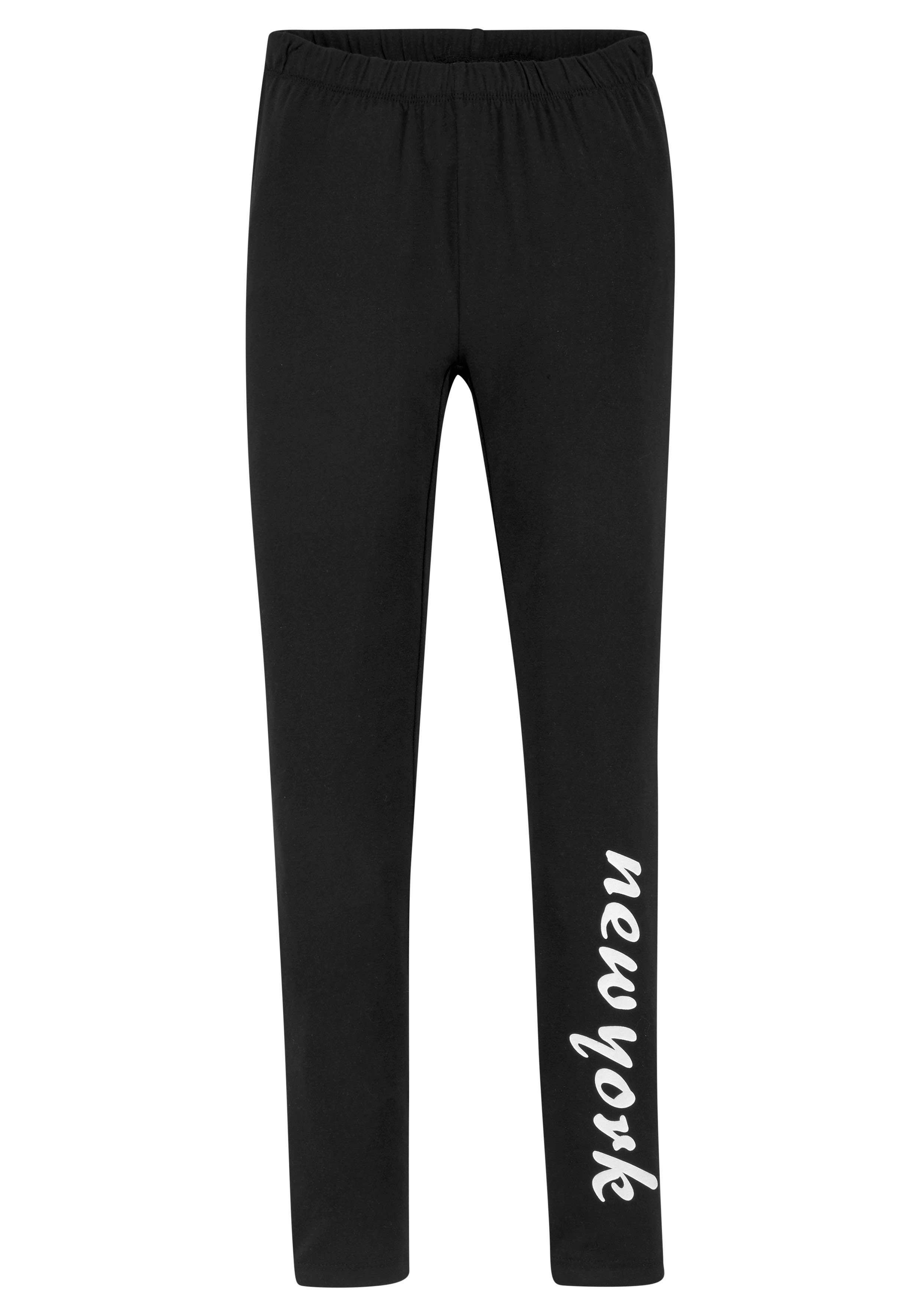 KIDSWORLD Legging New York met print op de pijp