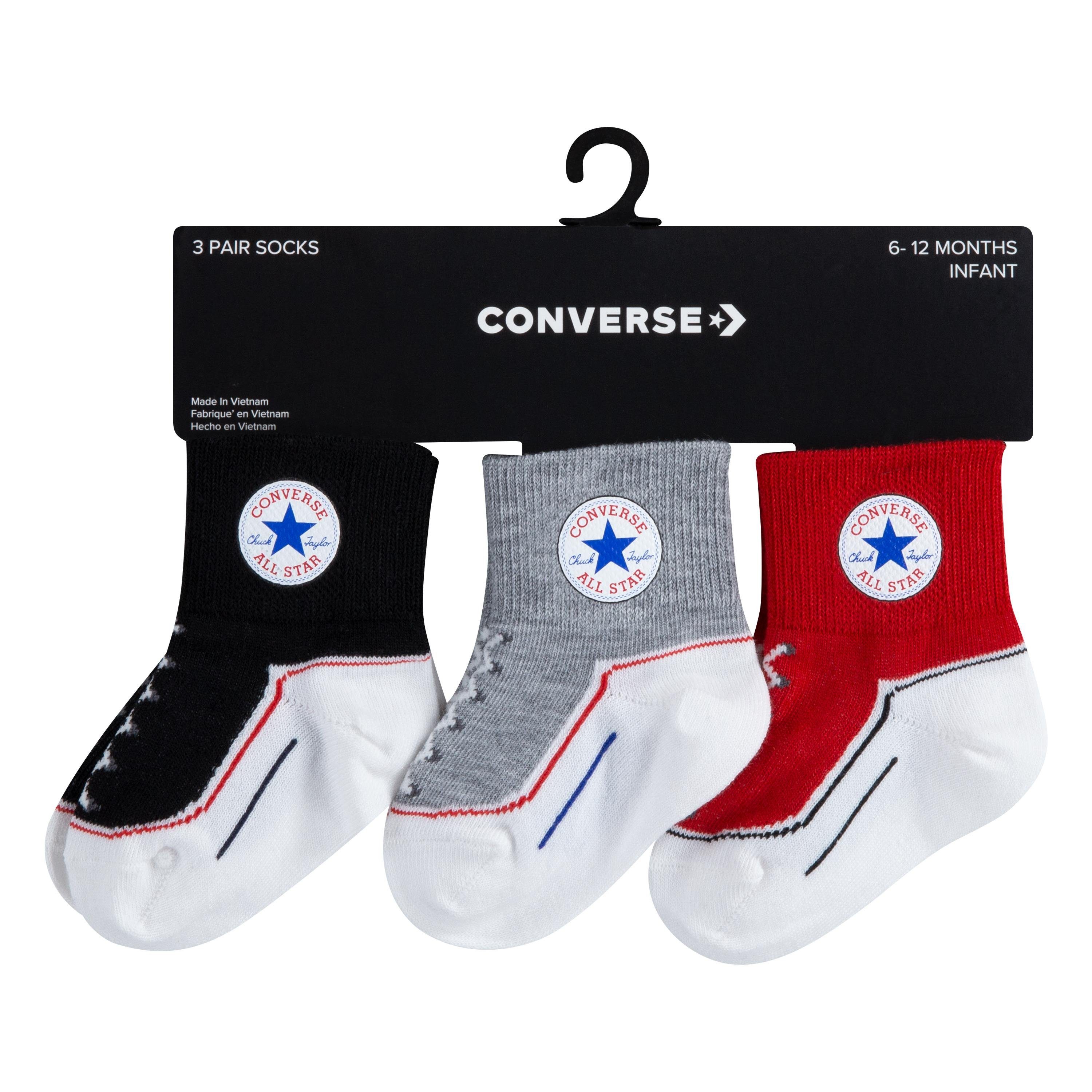 Converse Sportsokken CHUCK INFANT TODDLER QUARTER 3PK (3 paar)