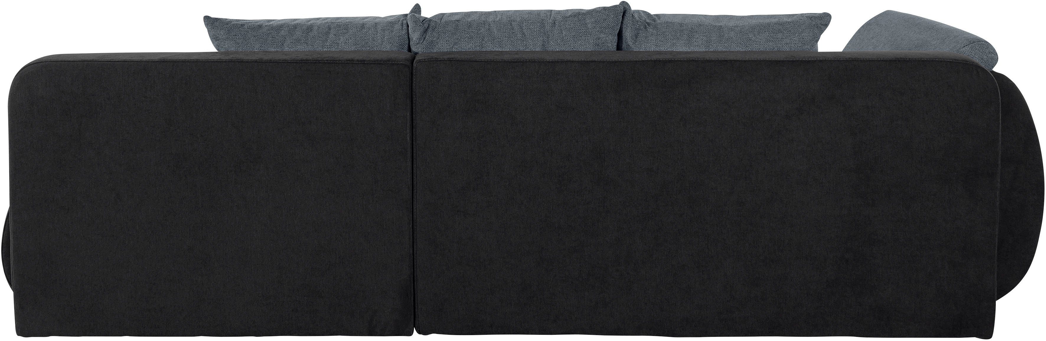 INOSIGN Hoekbank Imola, elegant en modern, actuele stiksels in de zitting, comfortabel, L-vorm