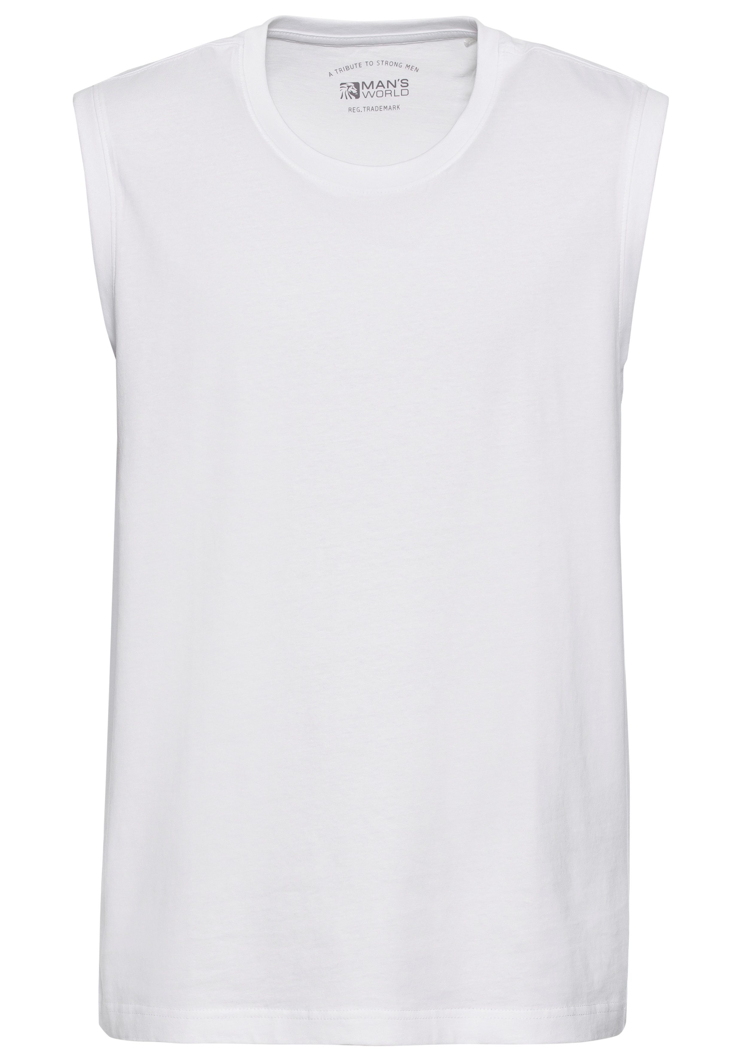 Man's World Muscle-shirt mouwloos basic stijl effen ronde hals (3-delig Set van 3)