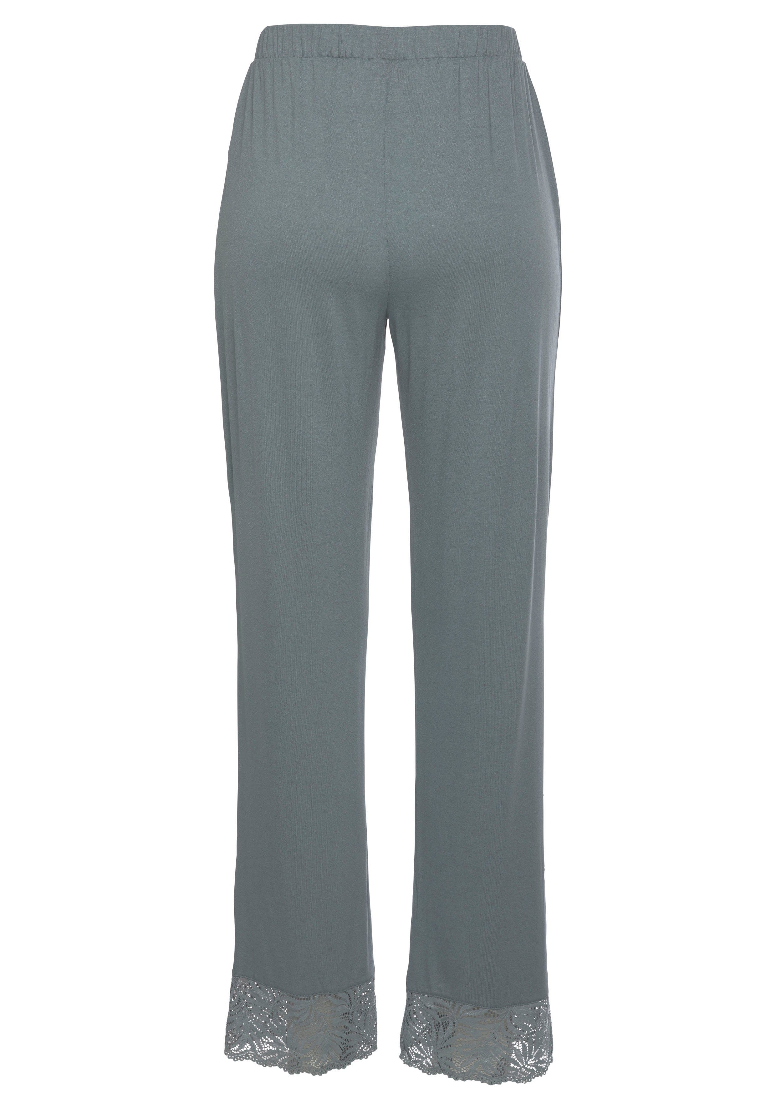 Lascana Pyjamabroek met chique kanten details