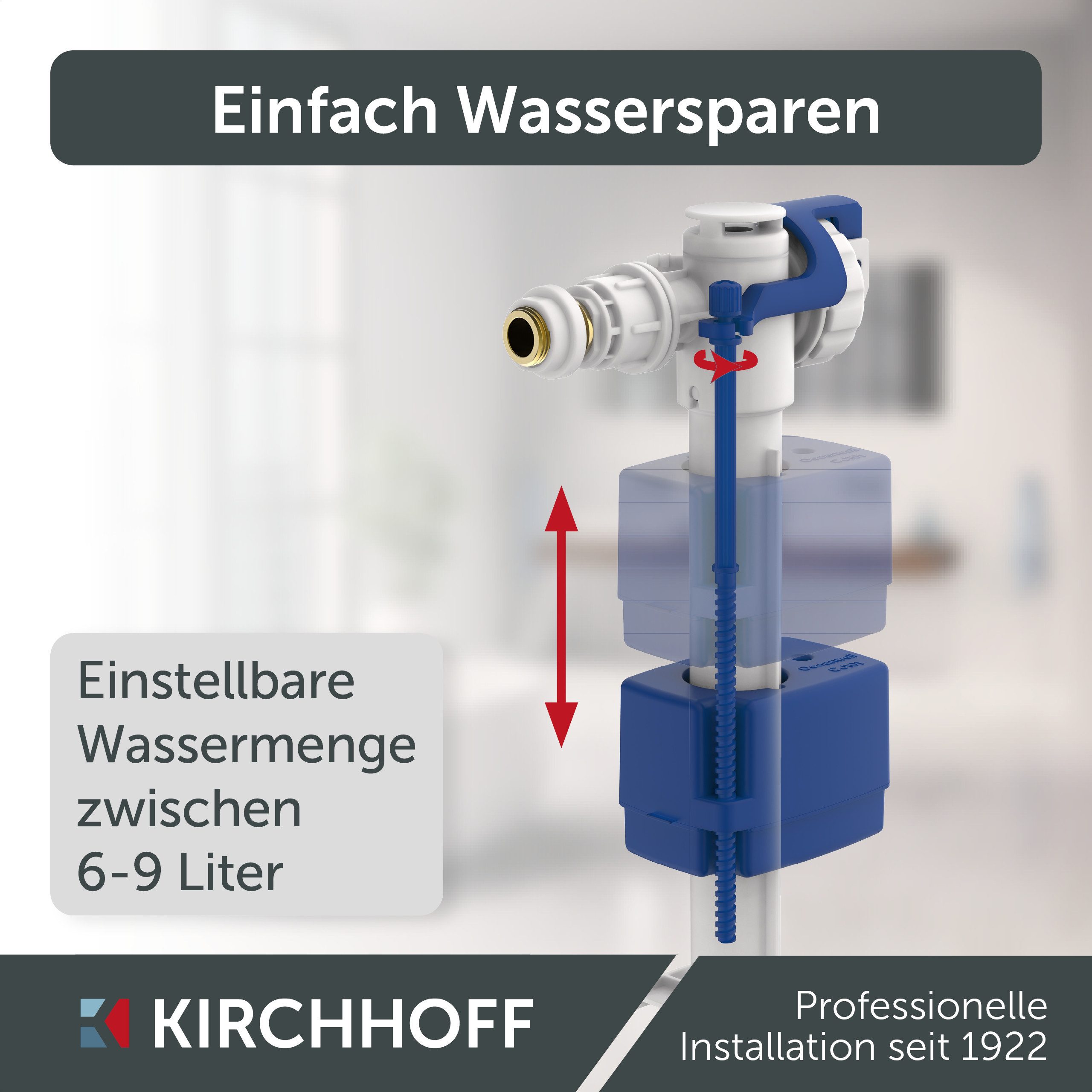 Kirchhoff Vulventiel Universeel-vlotterventiel, 6-9 liter