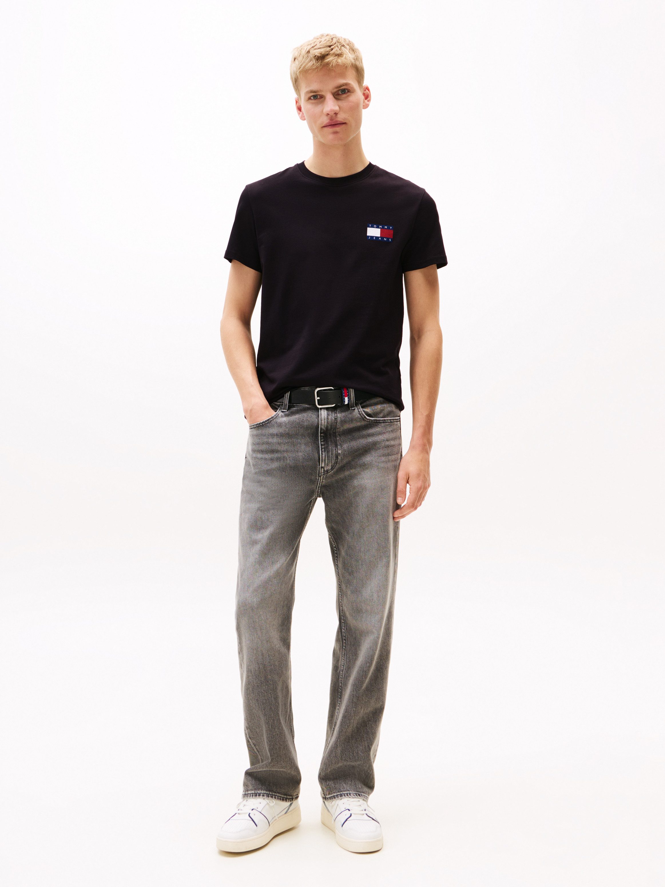 TOMMY JEANS T-shirt TJM SLIM 2PACK ESS FLAG TEE (2-delig)