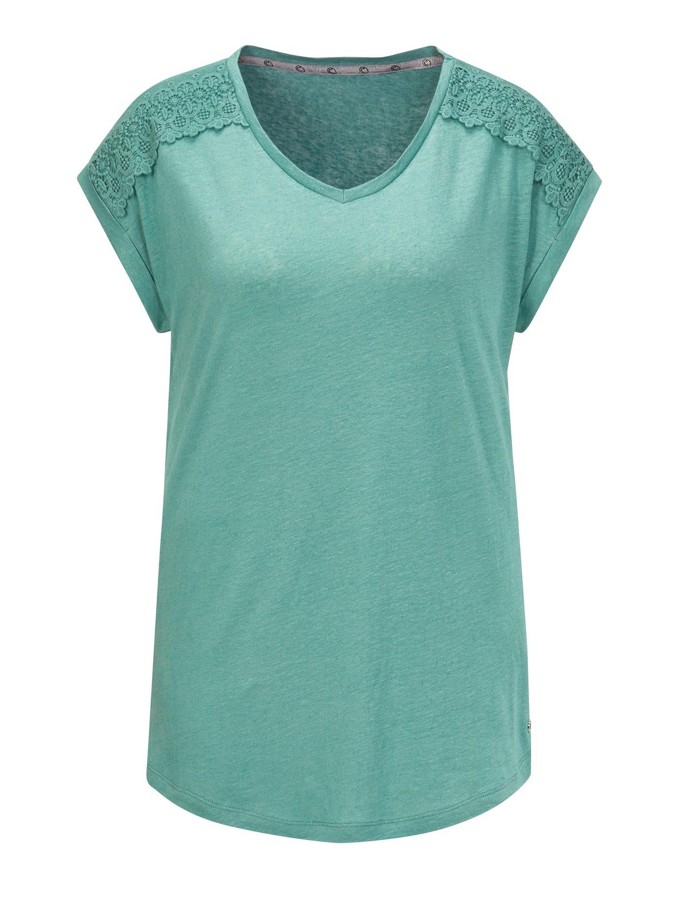 CREATION L PREMIUM Shirt met V-hals Linnen viscose overhemd (1-delig)