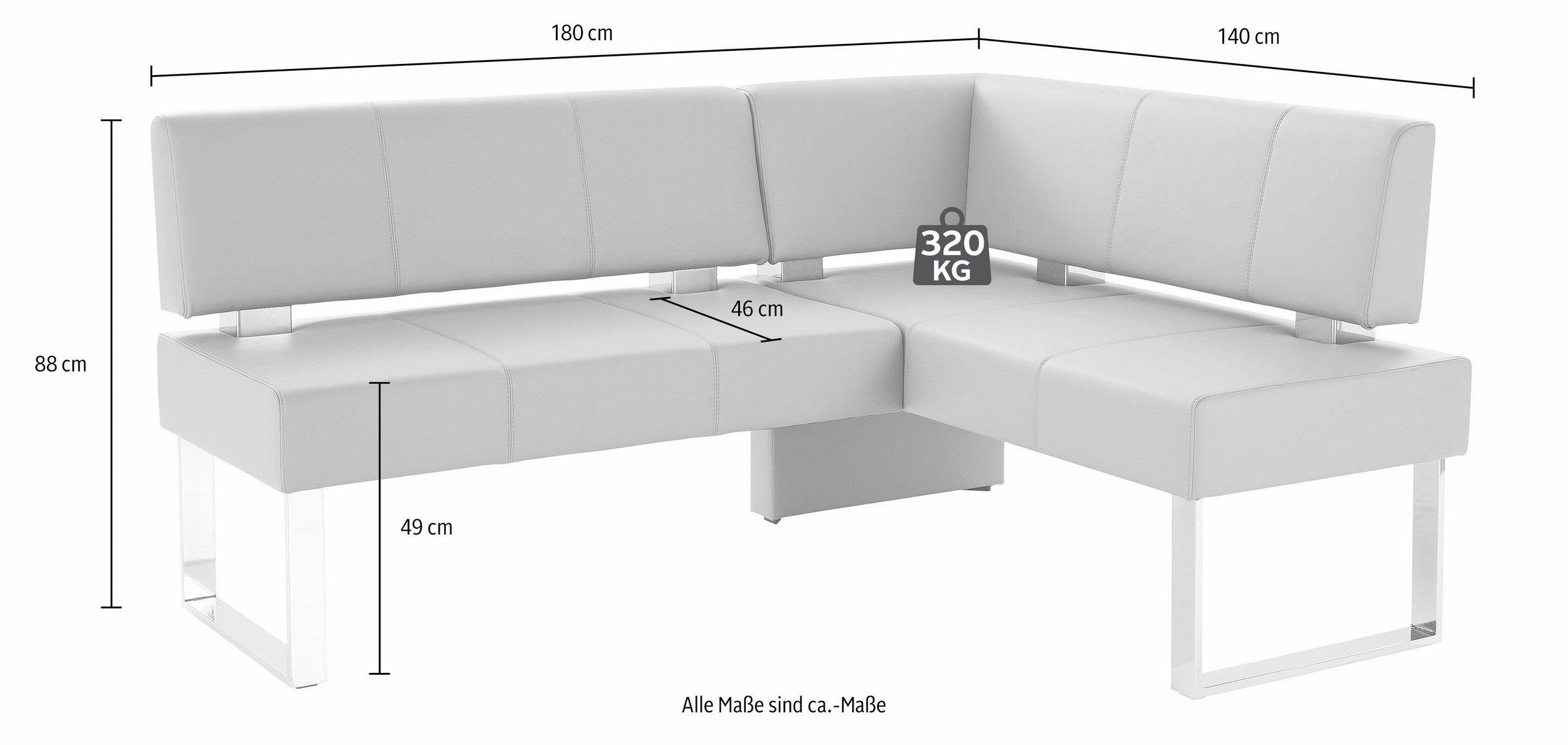 Home affaire Hoekbank RAB in 2 breedten (180 of 200 cm), bekleding in verschillende kwaliteiten