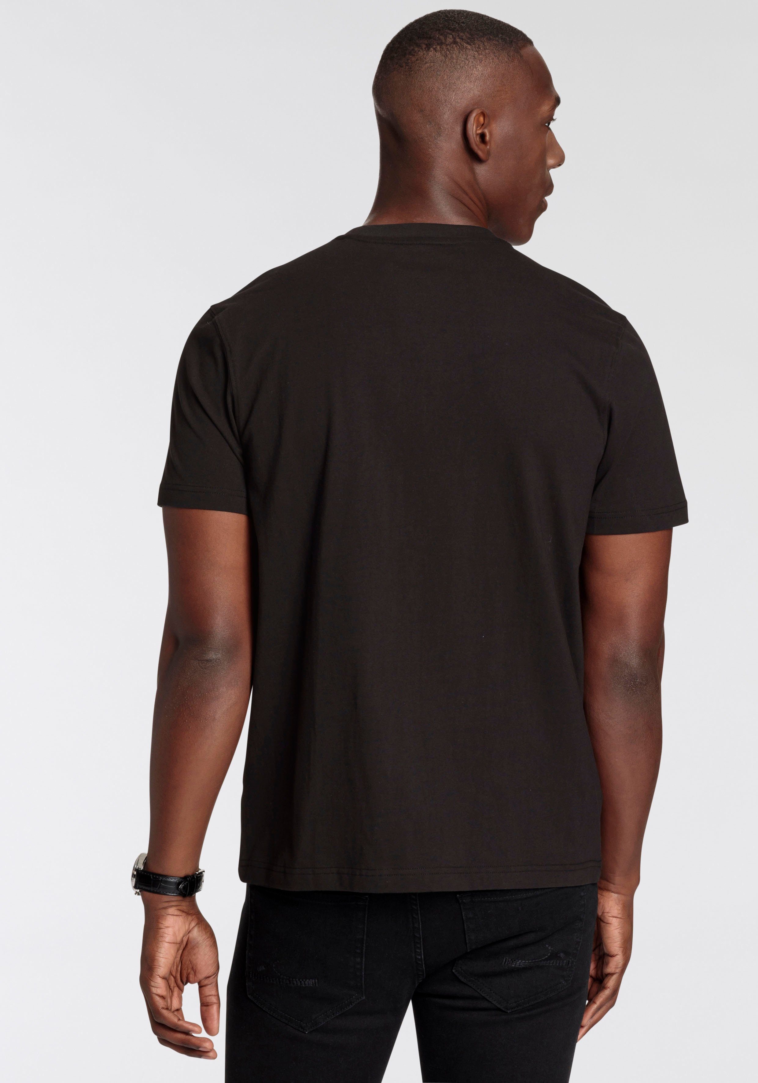 DELMAO T-shirt Korte mouw, met coole print, ronde halslijn, van 100% katoen