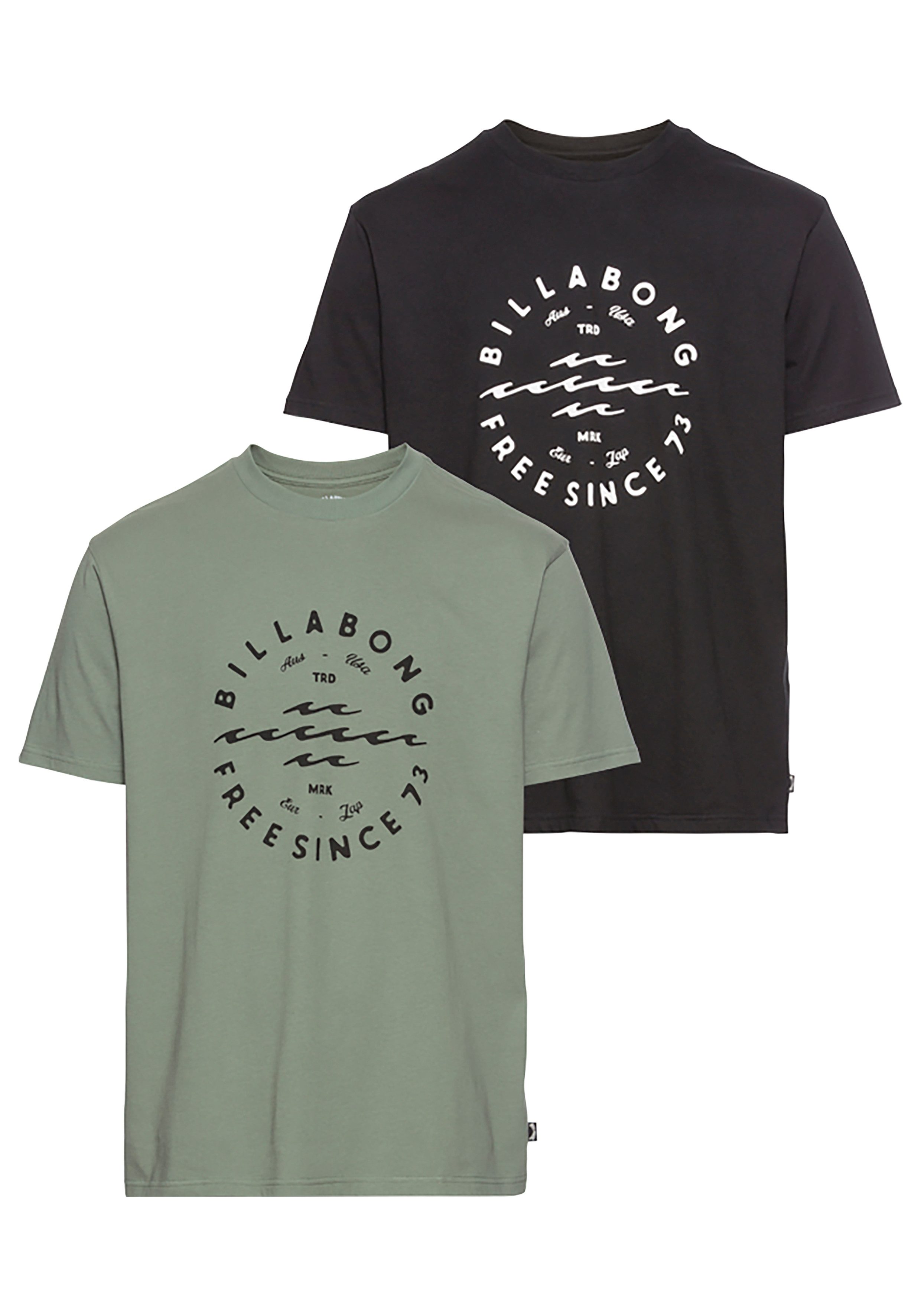 NU 20% KORTING: Billabong T-shirt (2-delig, Set van 2)