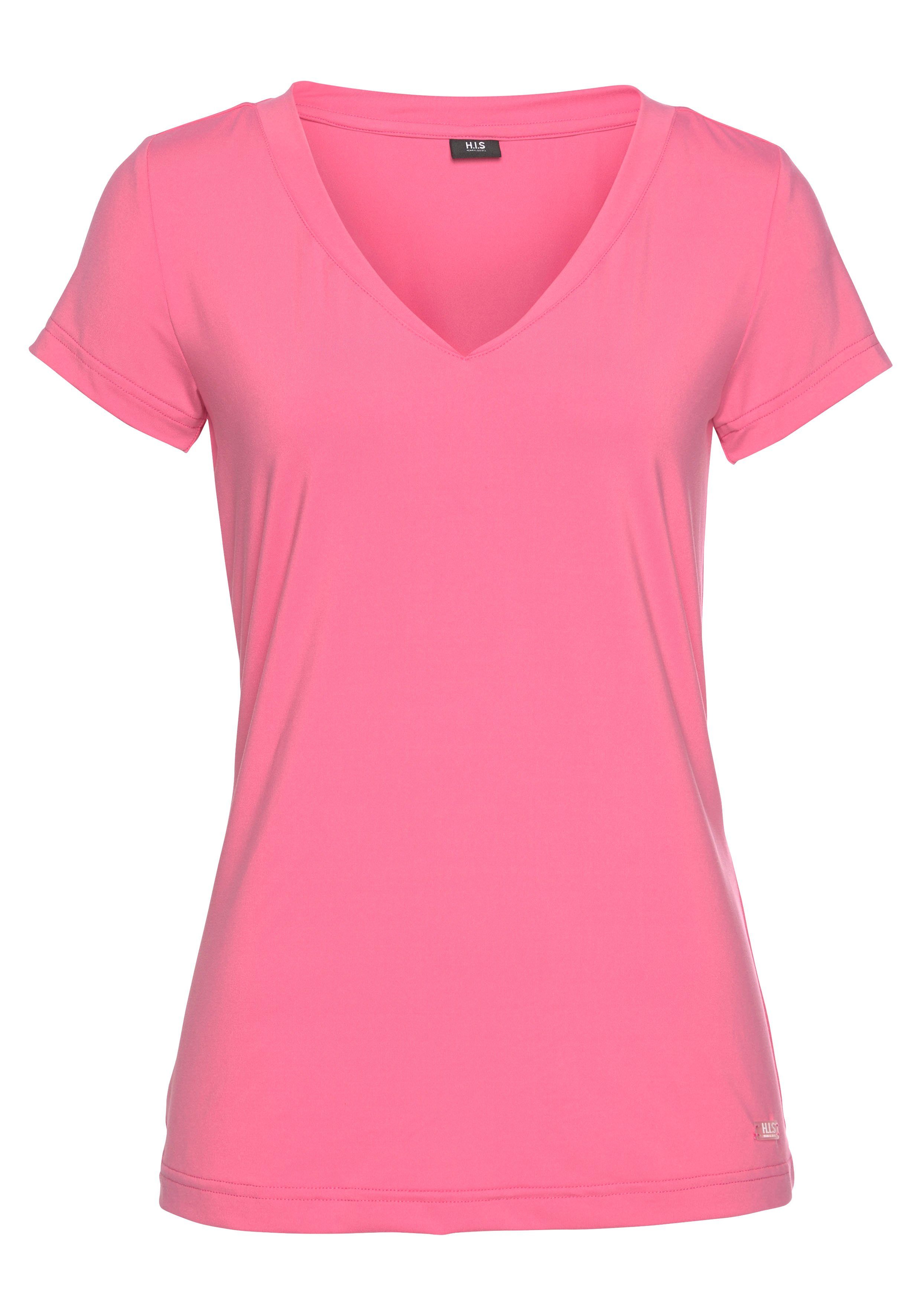 H.I.S Functioneel shirt Activewear sportieve stijl, v-hals, voor dynamische activiteiten (Set van 2)