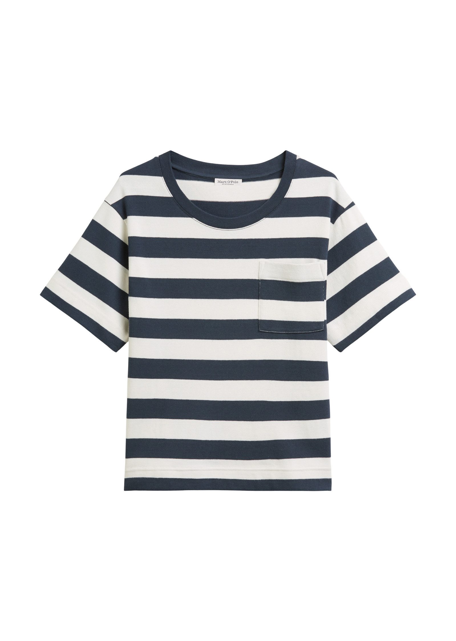 Marc O'Polo T-shirt zijdelingse splitten, gestreept