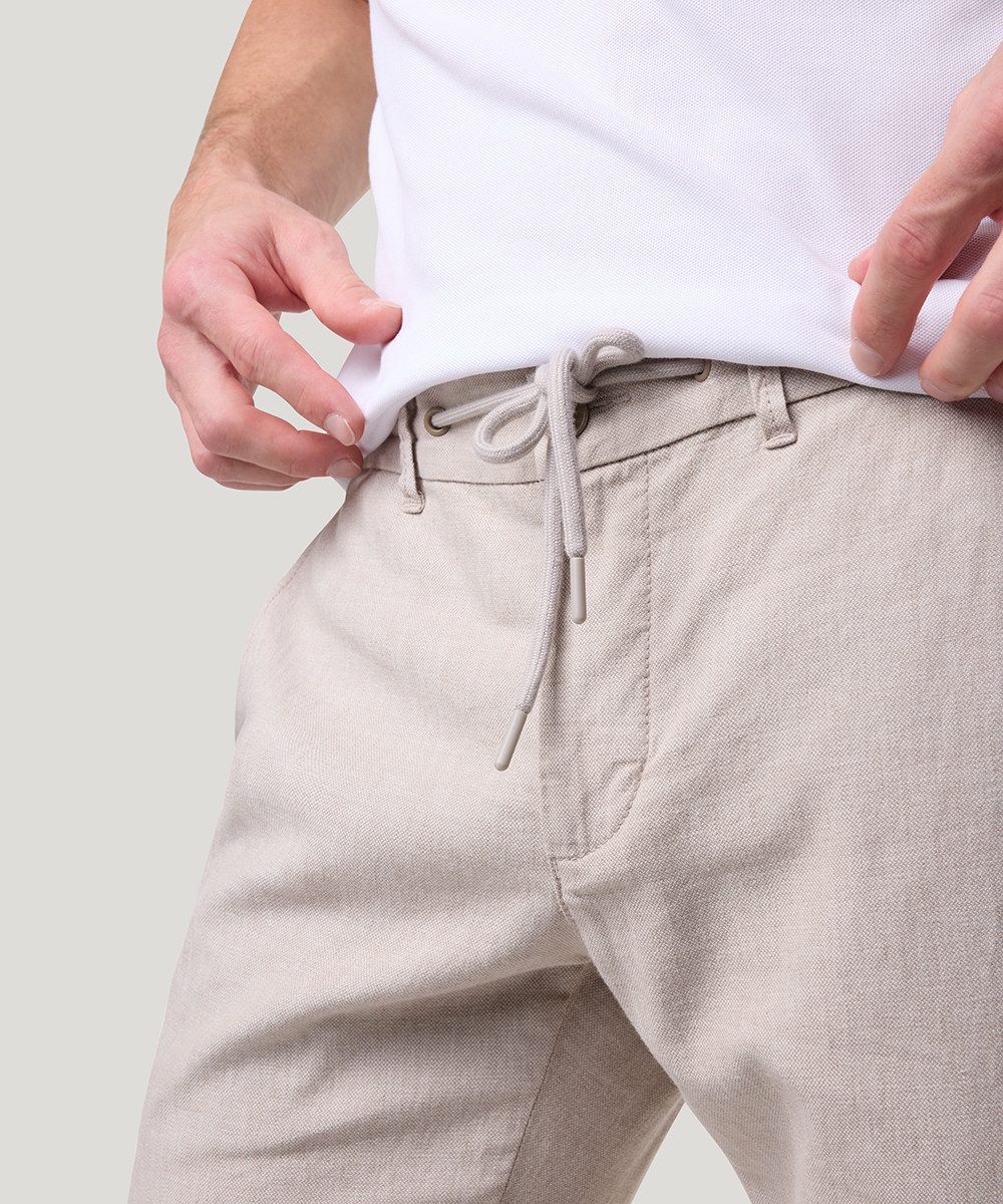 Pioneer Authentic Jeans Linnen broek ESRA Leinen met een rijgkoord