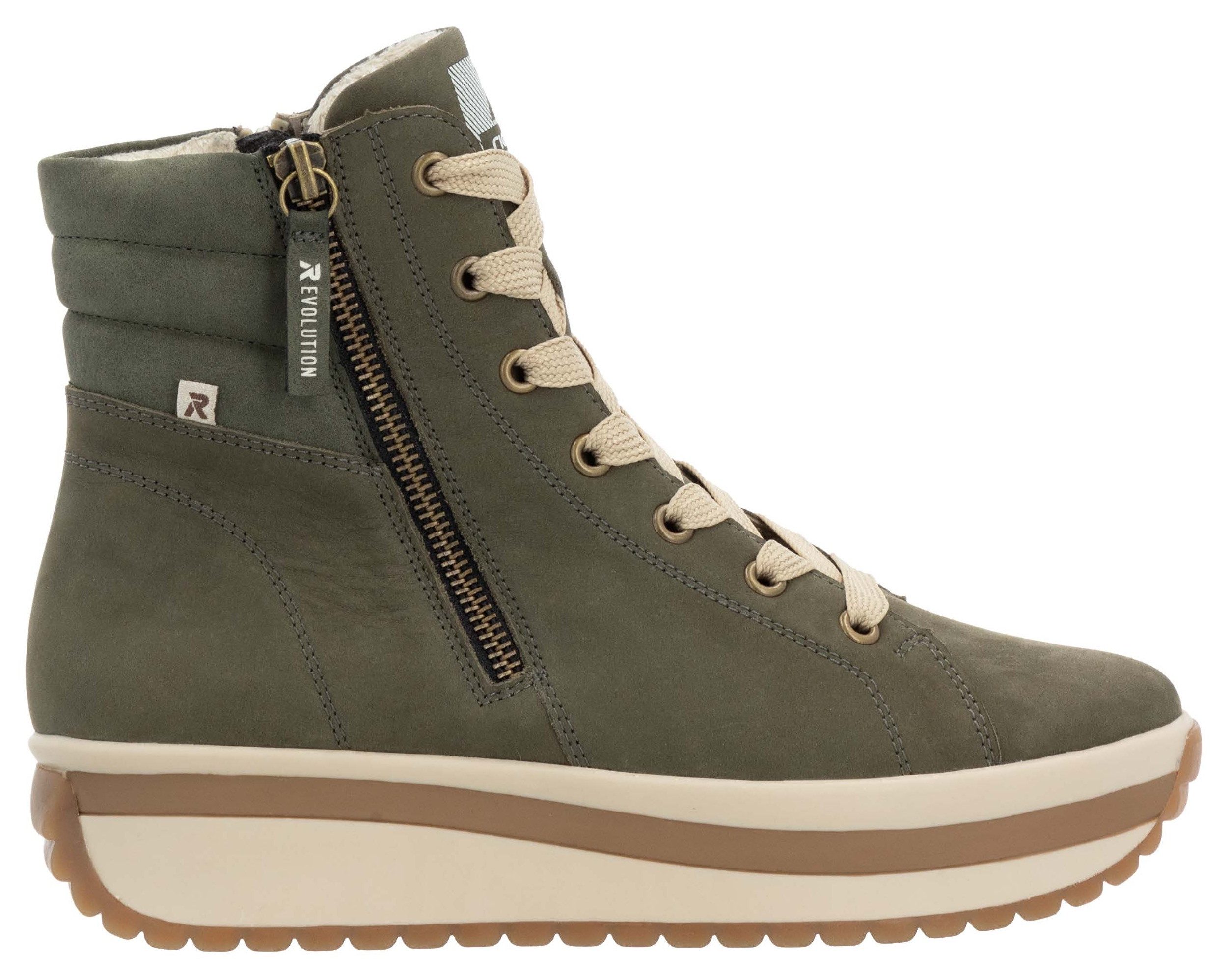 Rieker EVOLUTION Hoge veterschoenen , plateaulaarsjes, high top sneakers with two zippers