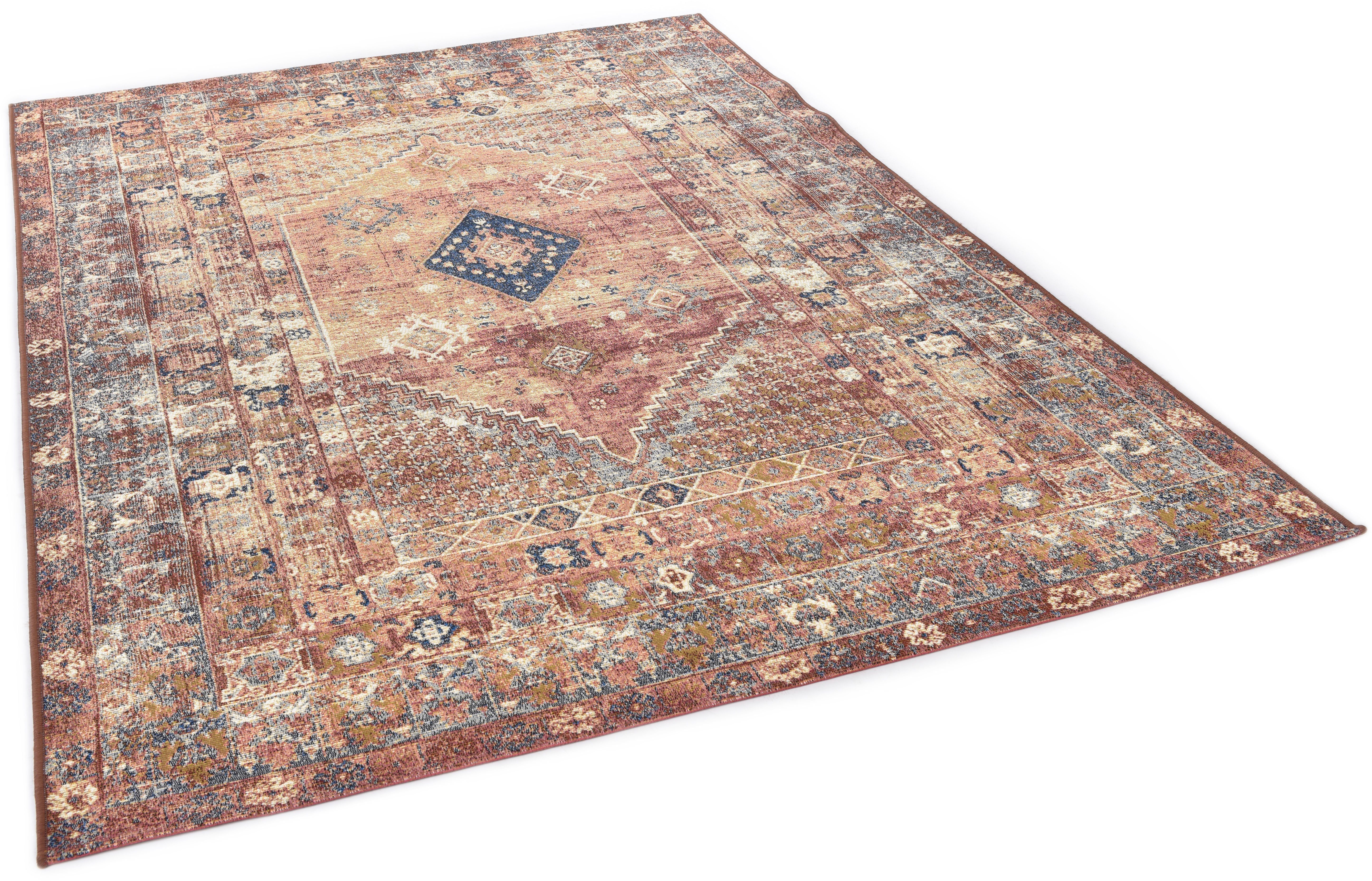 TOM TAILOR HOME Vloerkleed Funky Outdoor Orient Two Platweefsel, oriënt-look, geschikt voor binnen en buiten, woonkamer