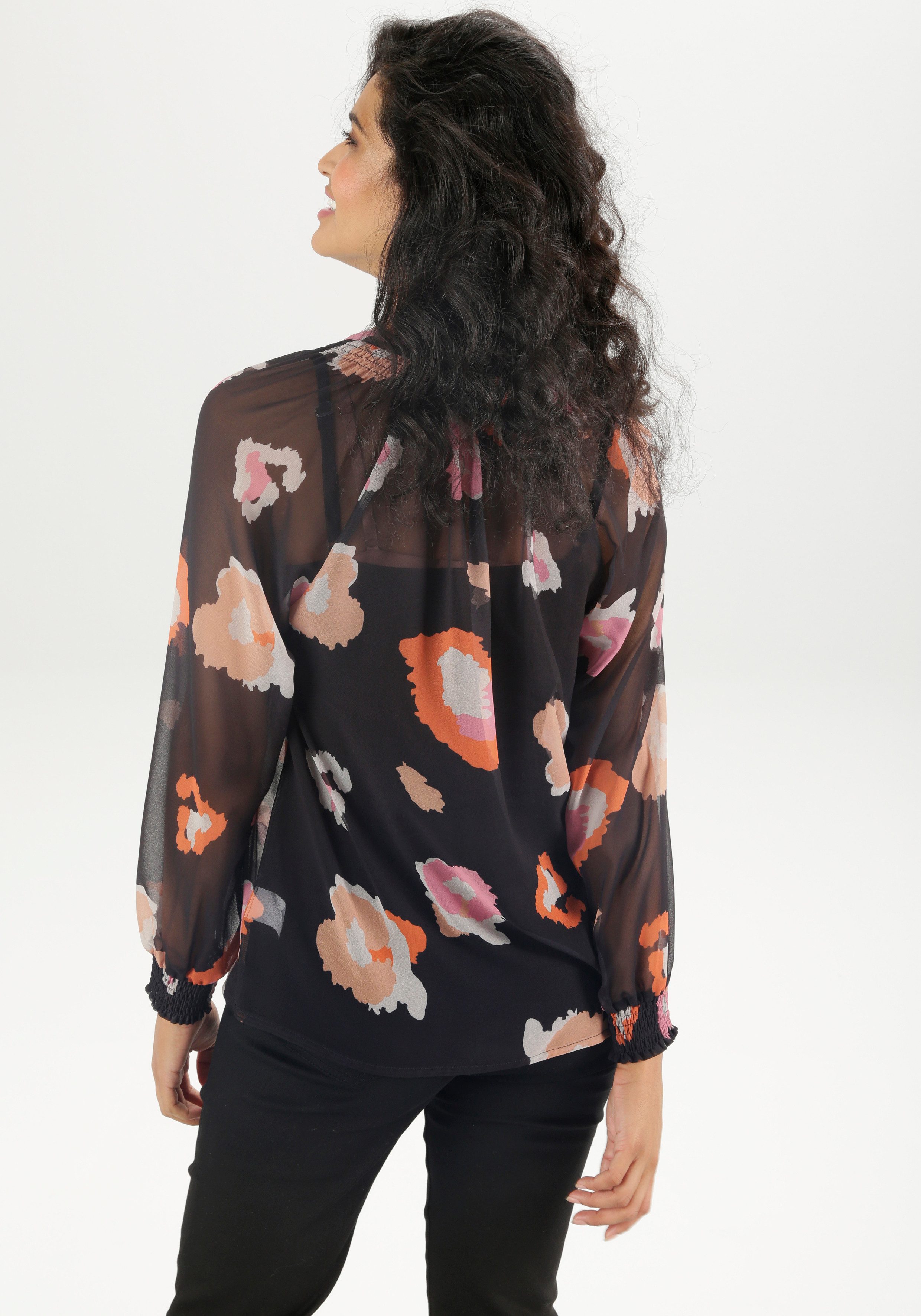 Aniston SELECTED Blouse zonder sluiting gemaakt van transparant chiffon