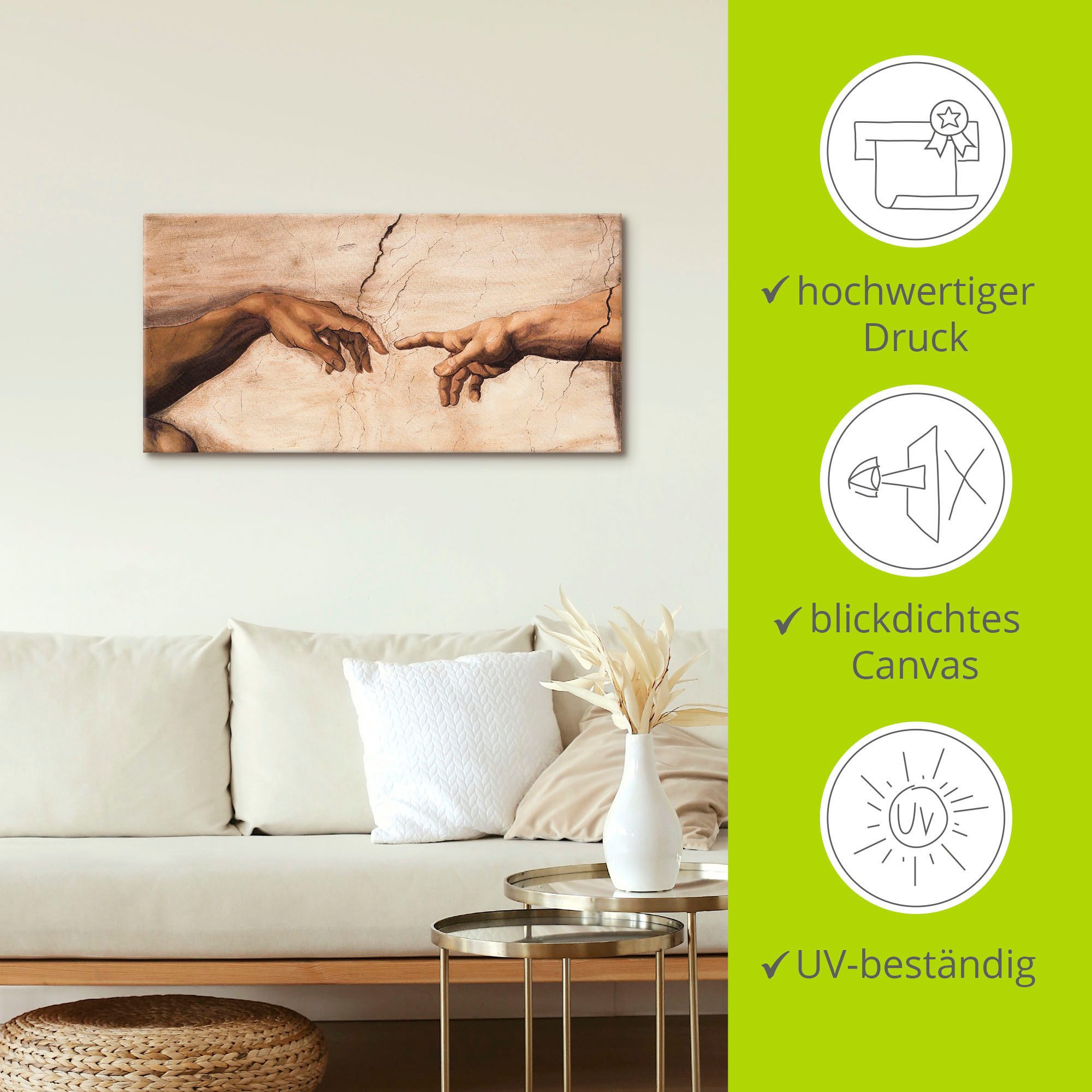 Artland Artprint Handen als artprint van aluminium, artprint voor buiten, artprint op linnen, poster, muursticker