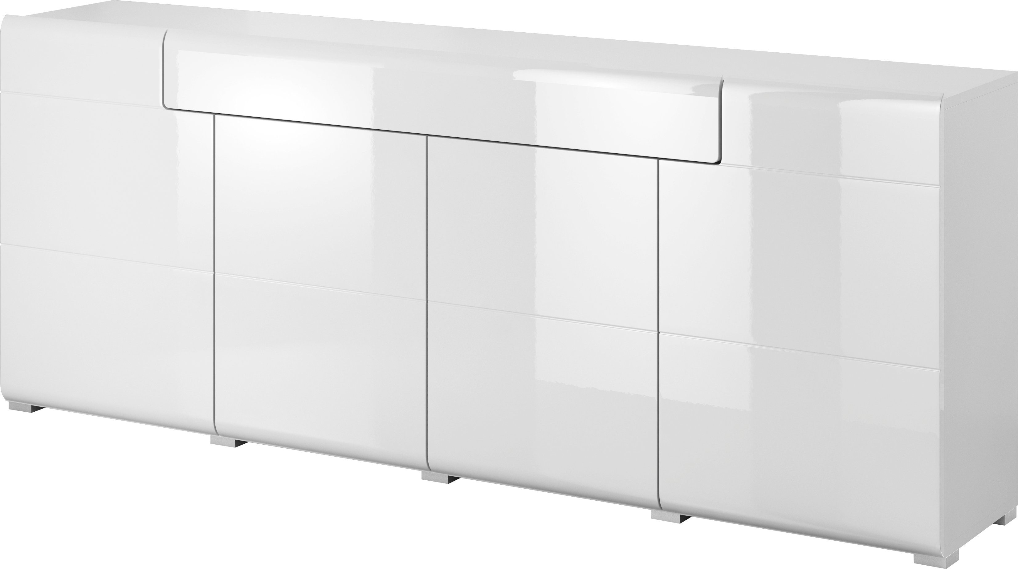 INOSIGN Dressoir Toledo, breedte 208 cm, moderne kast met decoratief freeswerk, greeploos