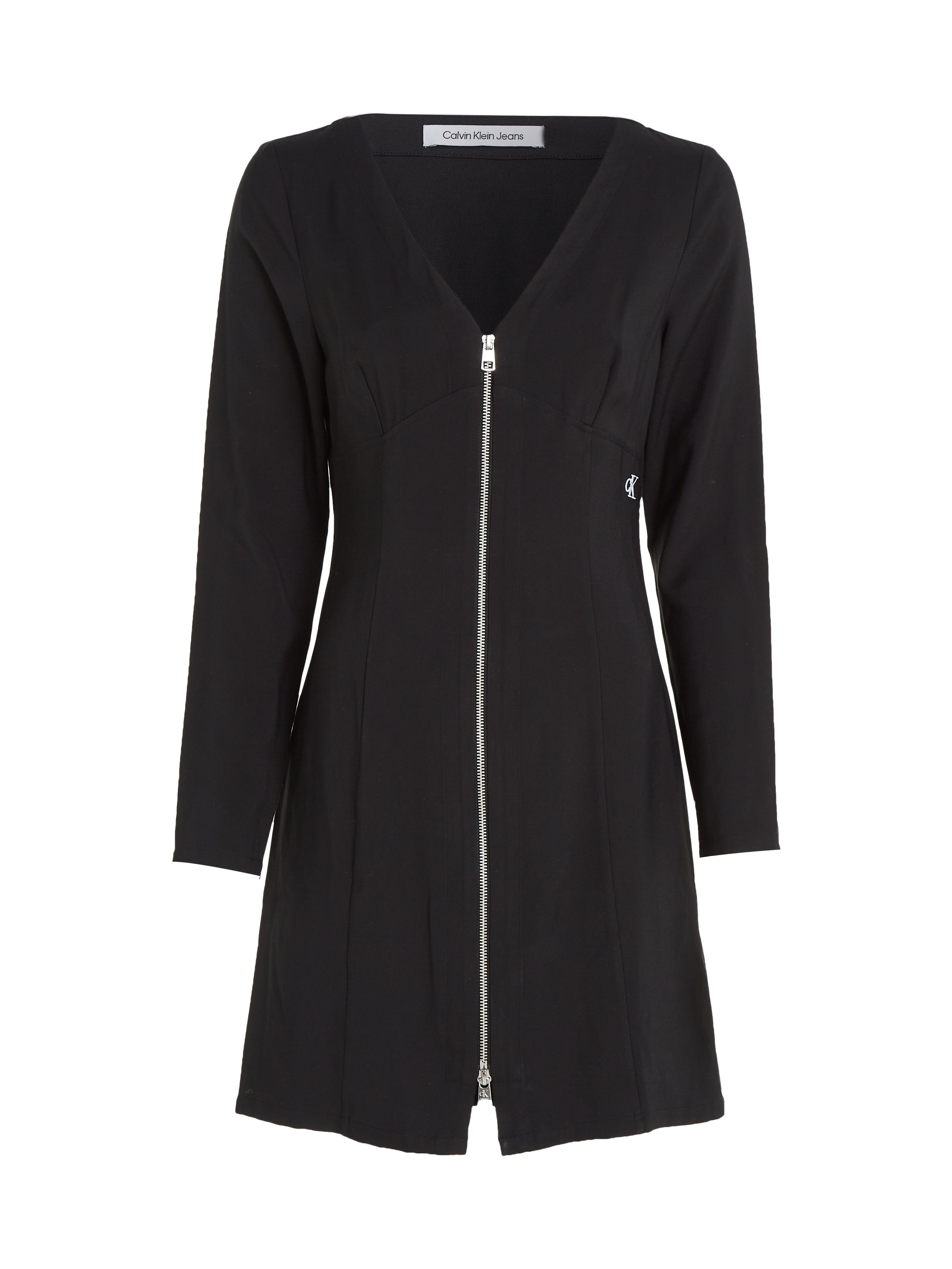 Calvin Klein Blousejurk LONG SLEEVE ZIPPED MINI DRESS