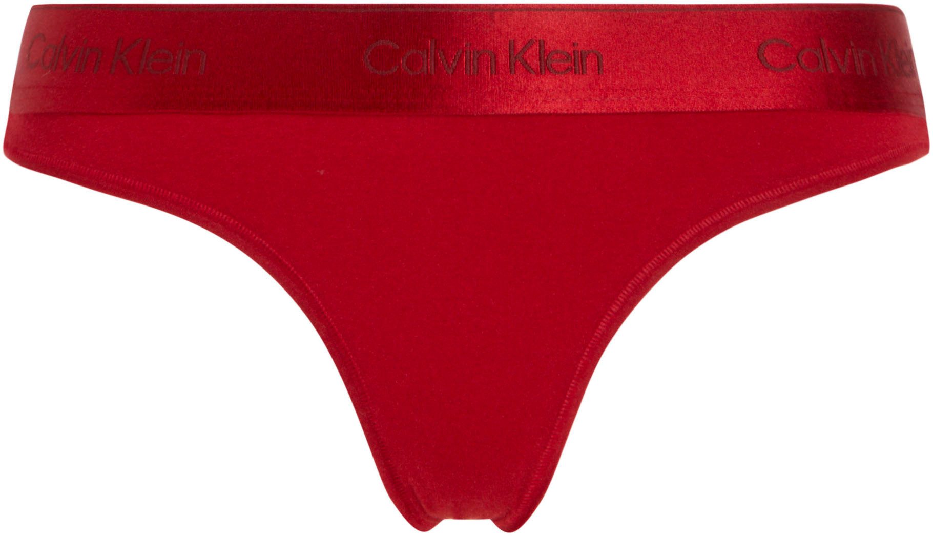 Calvin Klein Stringtanga THONG met glanzende logo-elastische band