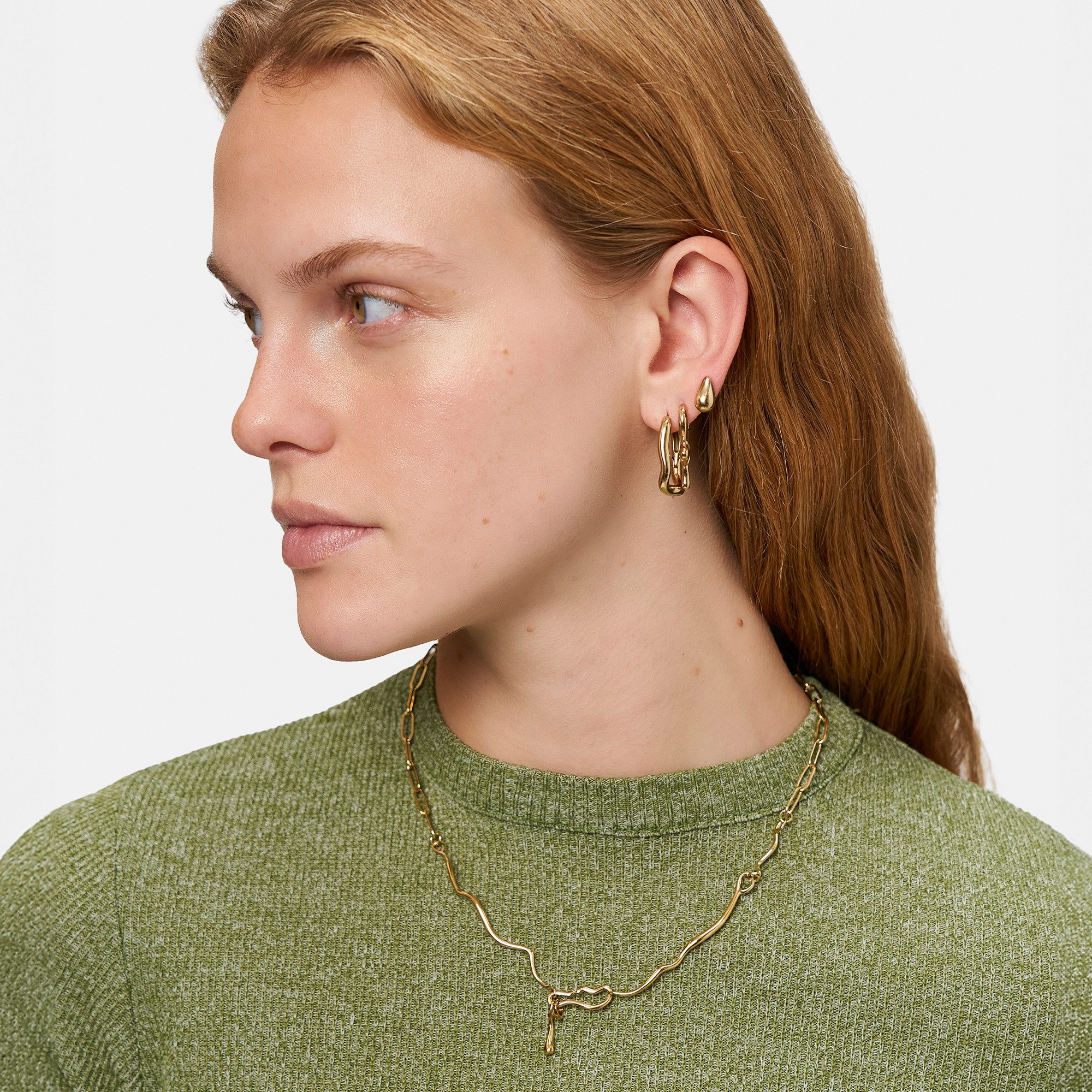 Liebeskind Berlin Paar creolen Sieraden cadeau roestvrijstalen oorbellen The Melting Organic