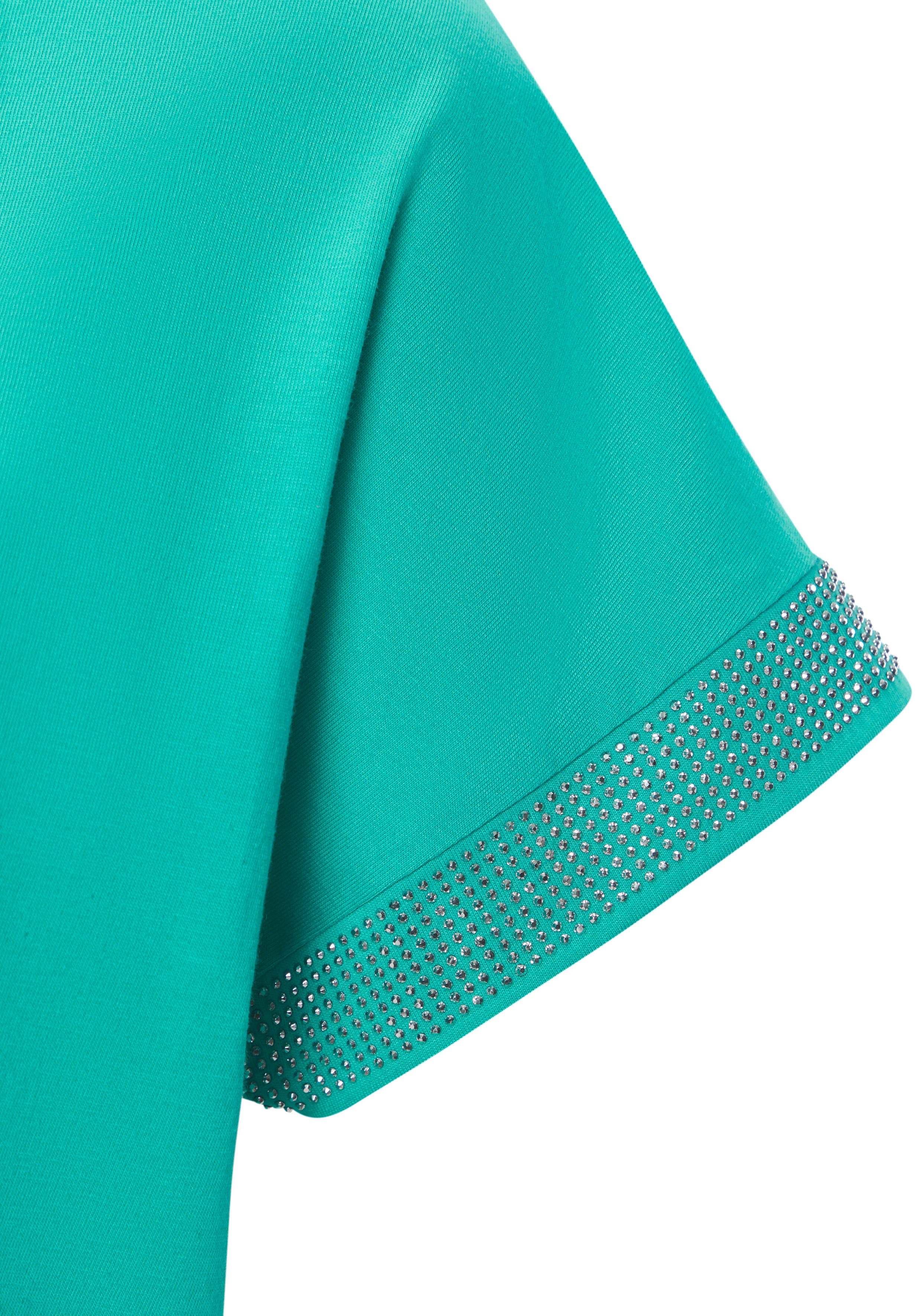 Lascana Shirt met korte mouwen Met glinsterend strass-ontwerp op de arm