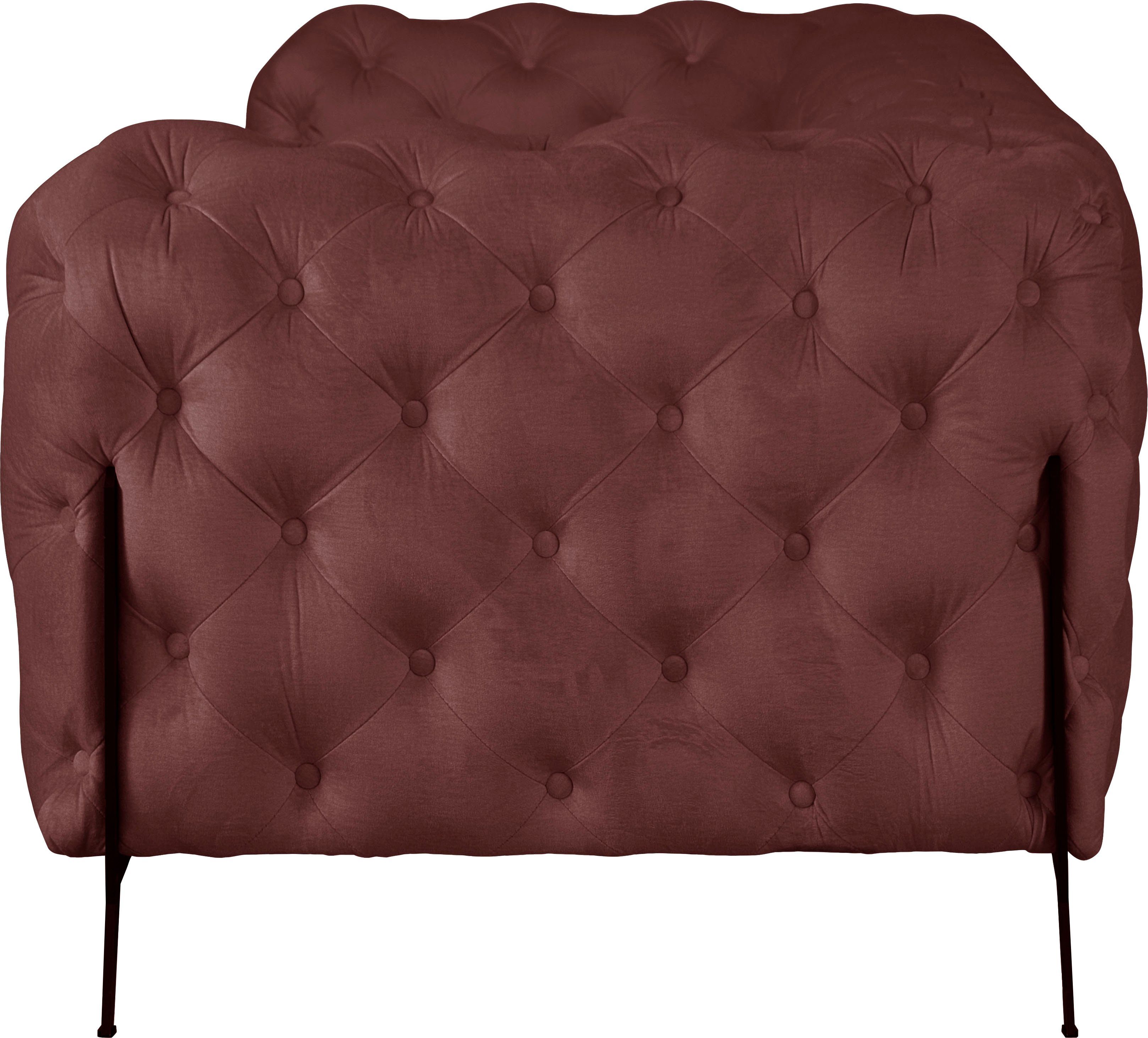 Leonique Chesterfield-bank Amaury luxueuze capitonnage, moderne chesterfield look, kleur van de poten ter keuze
