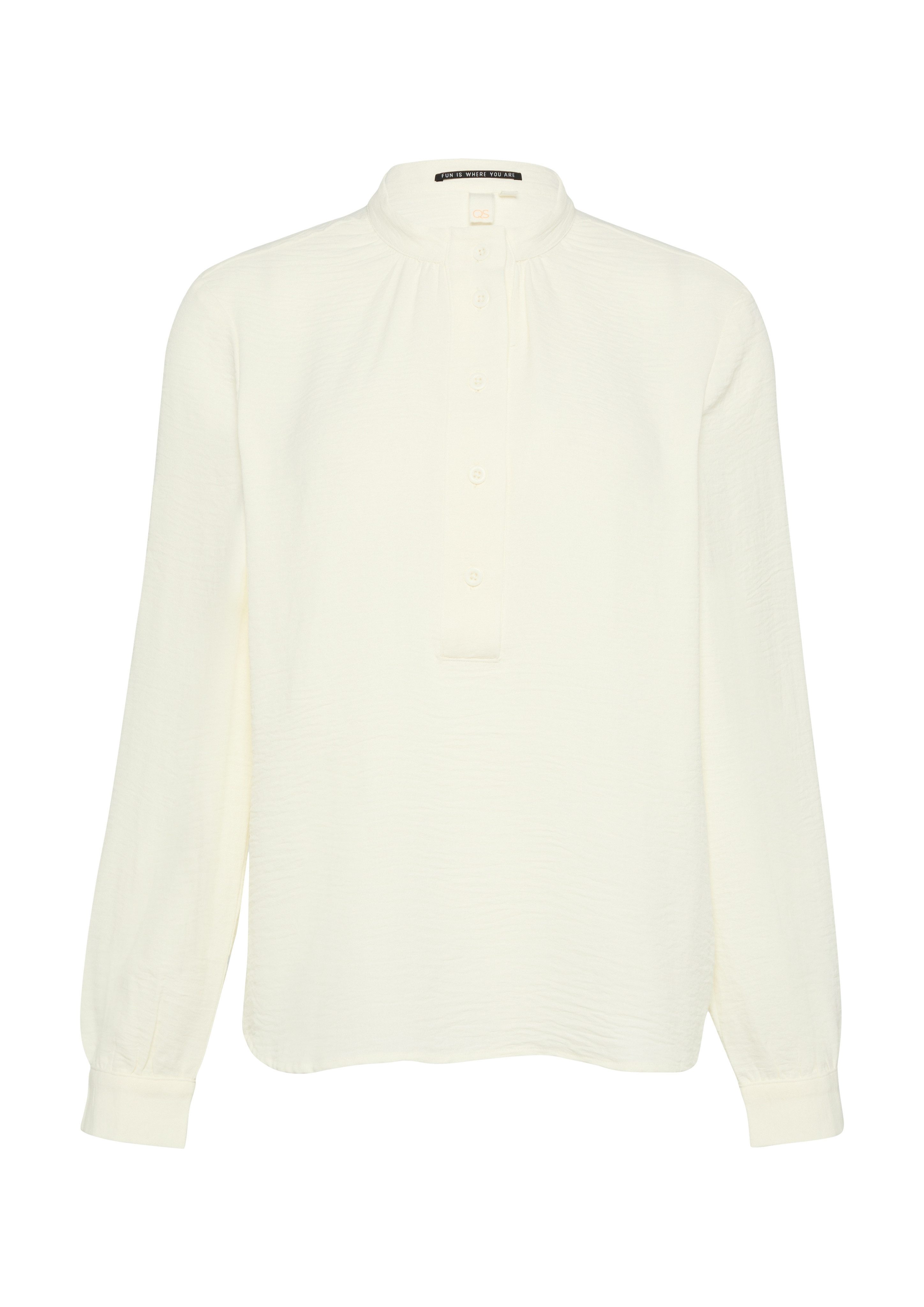 Q S designed by Blouse met lange mouwen met knoopsluiting