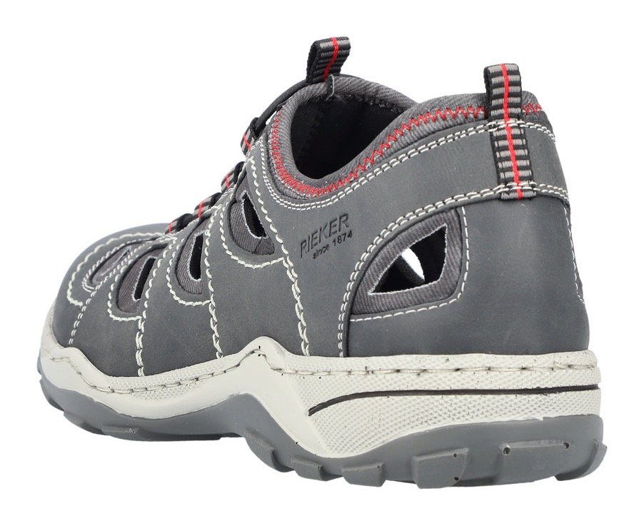 Rieker Instappers Trekking Schoen, Sandalen, Zomerschoen met praktische Gummitrek