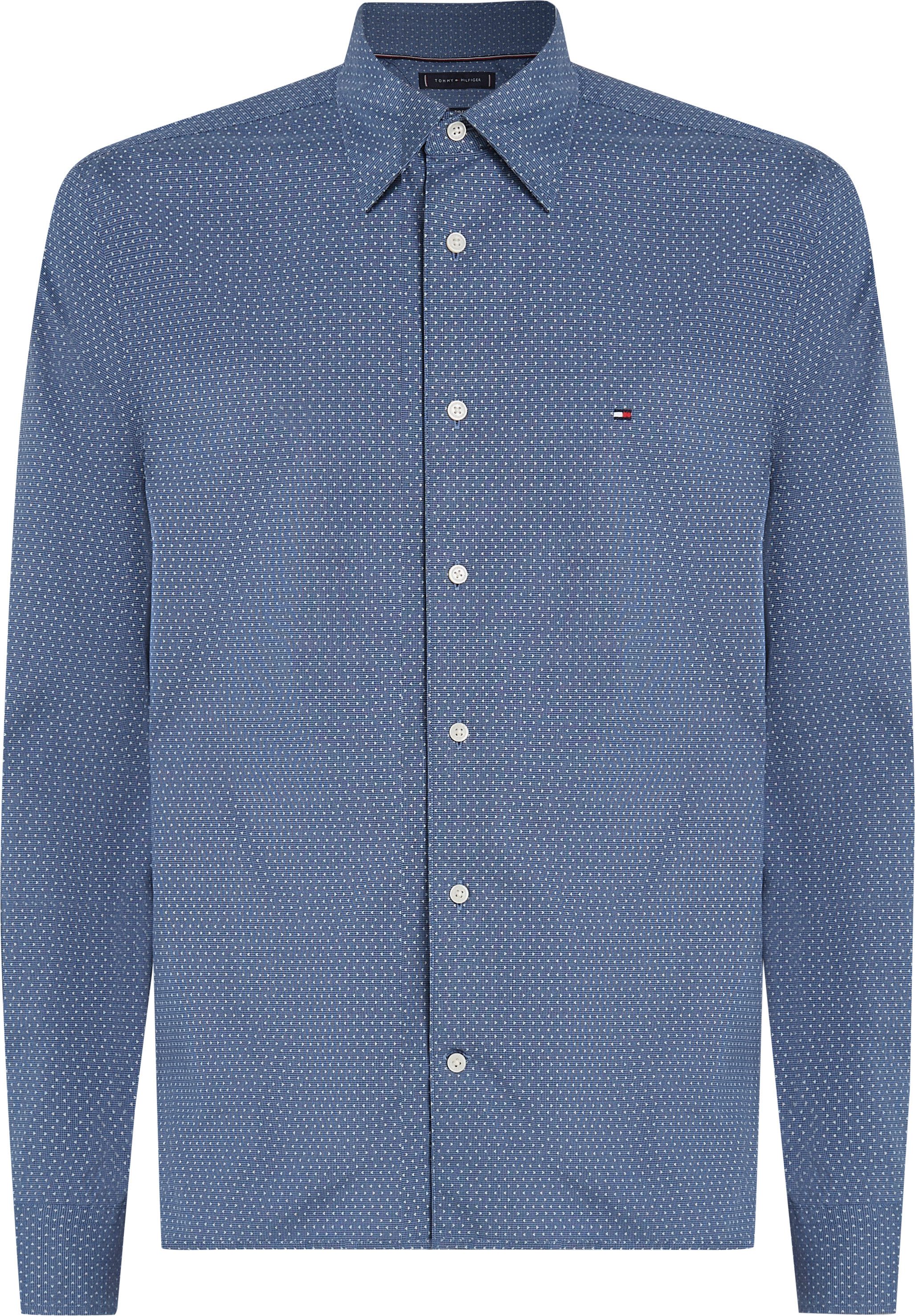 Tommy Hilfiger Overhemd met lange mouwen FLEX POPLIN MINI PRINT RF SHIRT