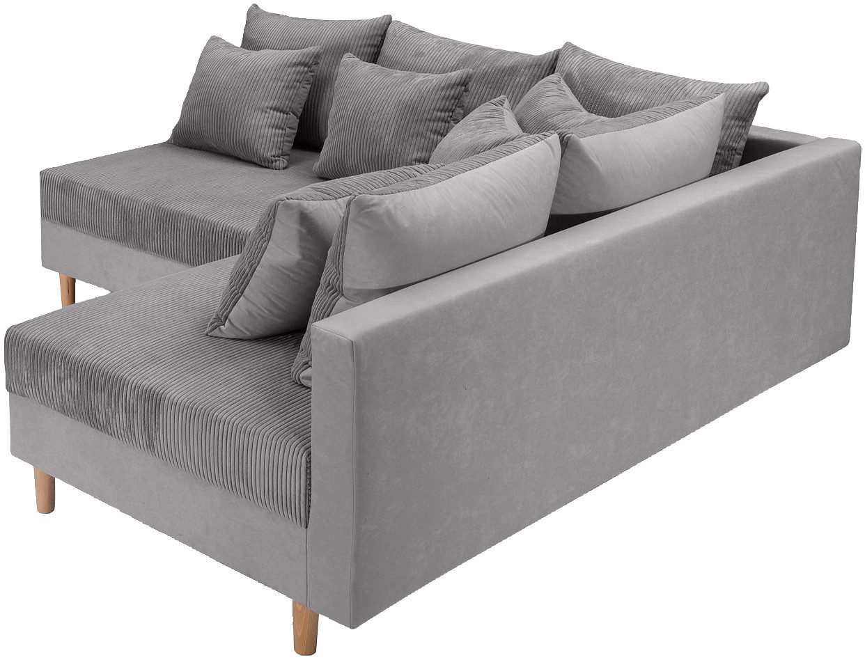 COLLECTION AB Hoekbank L-model Hoekbank, ottomane aan de rechterzijde monteerbaar, comfortabele Bonnell-pocketvering