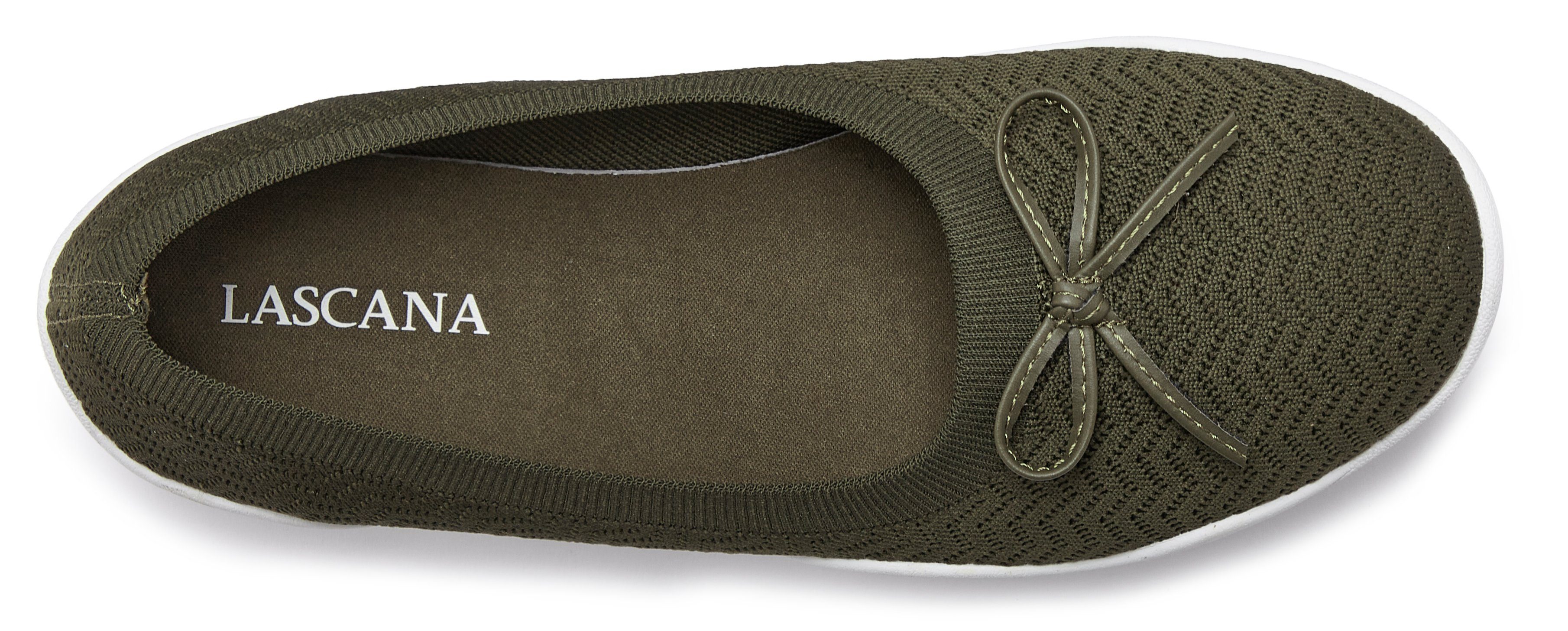 Lascana Sneaker ballerina's Slipper, lage schoen, slip-on sneaker ultralicht VEGAN