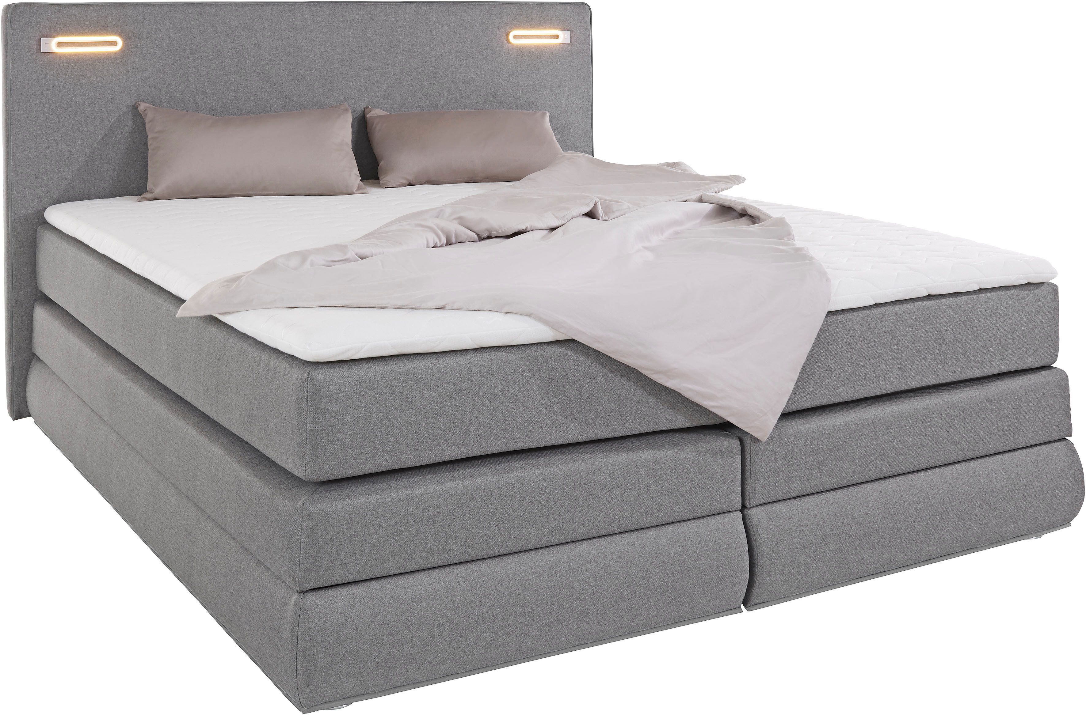 COLLECTION AB Boxspring Ninoni incl. bedlade, topper en optioneel met led-verlichting