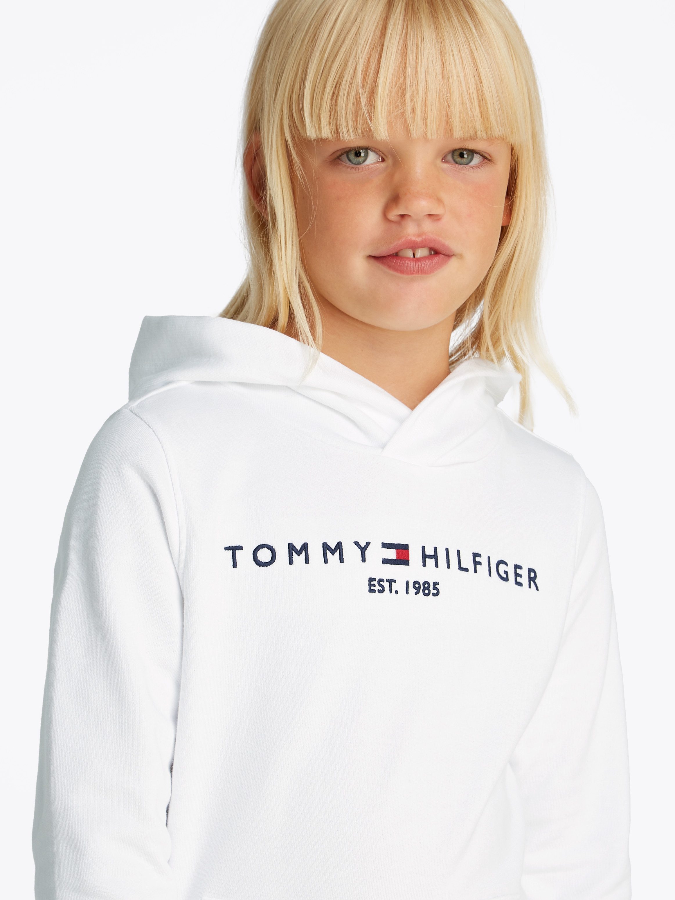 Tommy Hilfiger Hoodie U ESSENTIAL HOODIE met logo-borduurwerk en tekst