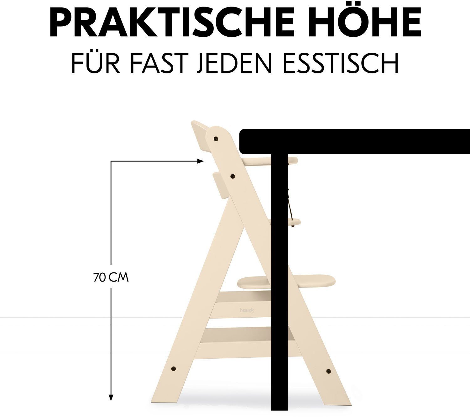 Hauck Kinderstoel Alpha+, Vanilla FSC®- beschermt bos - wereldwijd