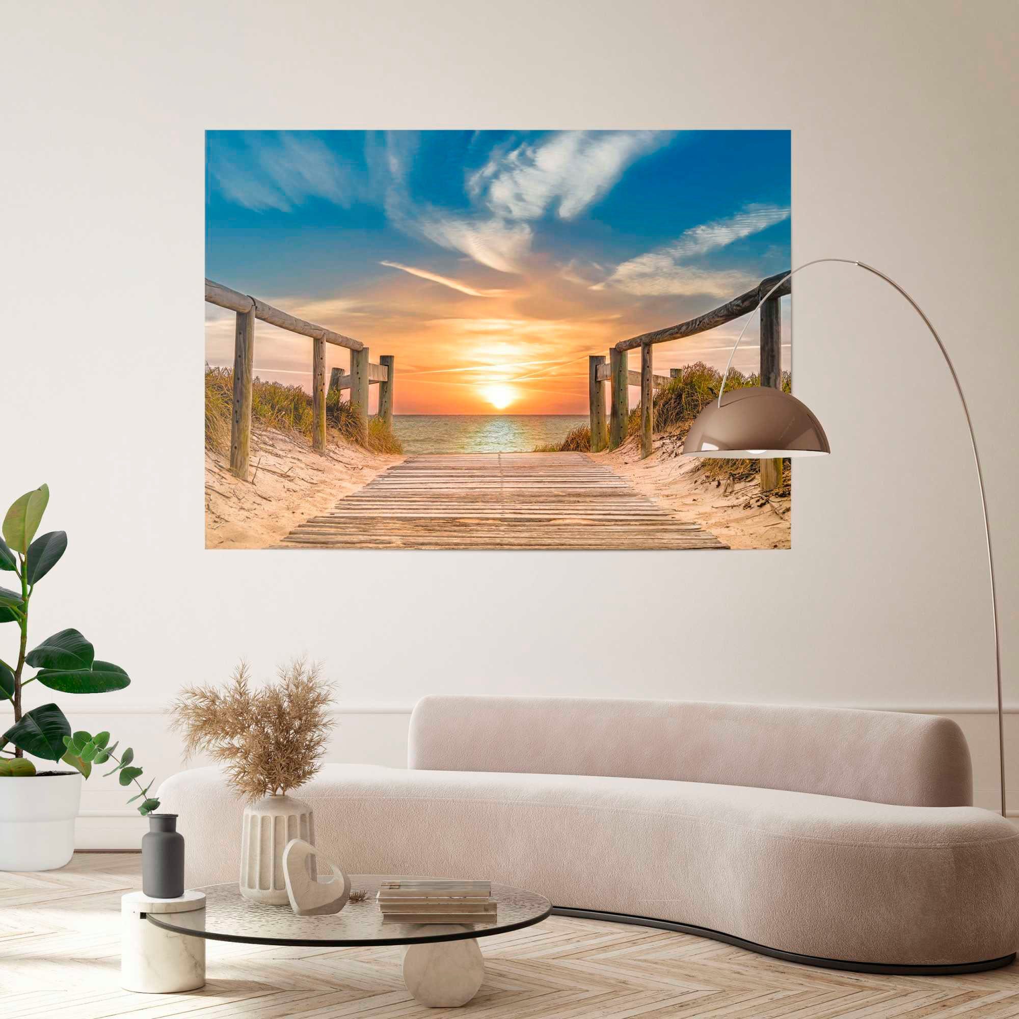 Reinders! Poster Zonsondergang aan het strand online bestellen OTTO