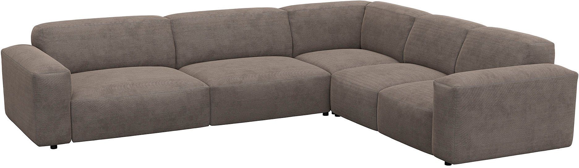 FLEXLUX Hoekbank Lucera, super comfortabel door hoogwaardige zitconstructie met koudschuim