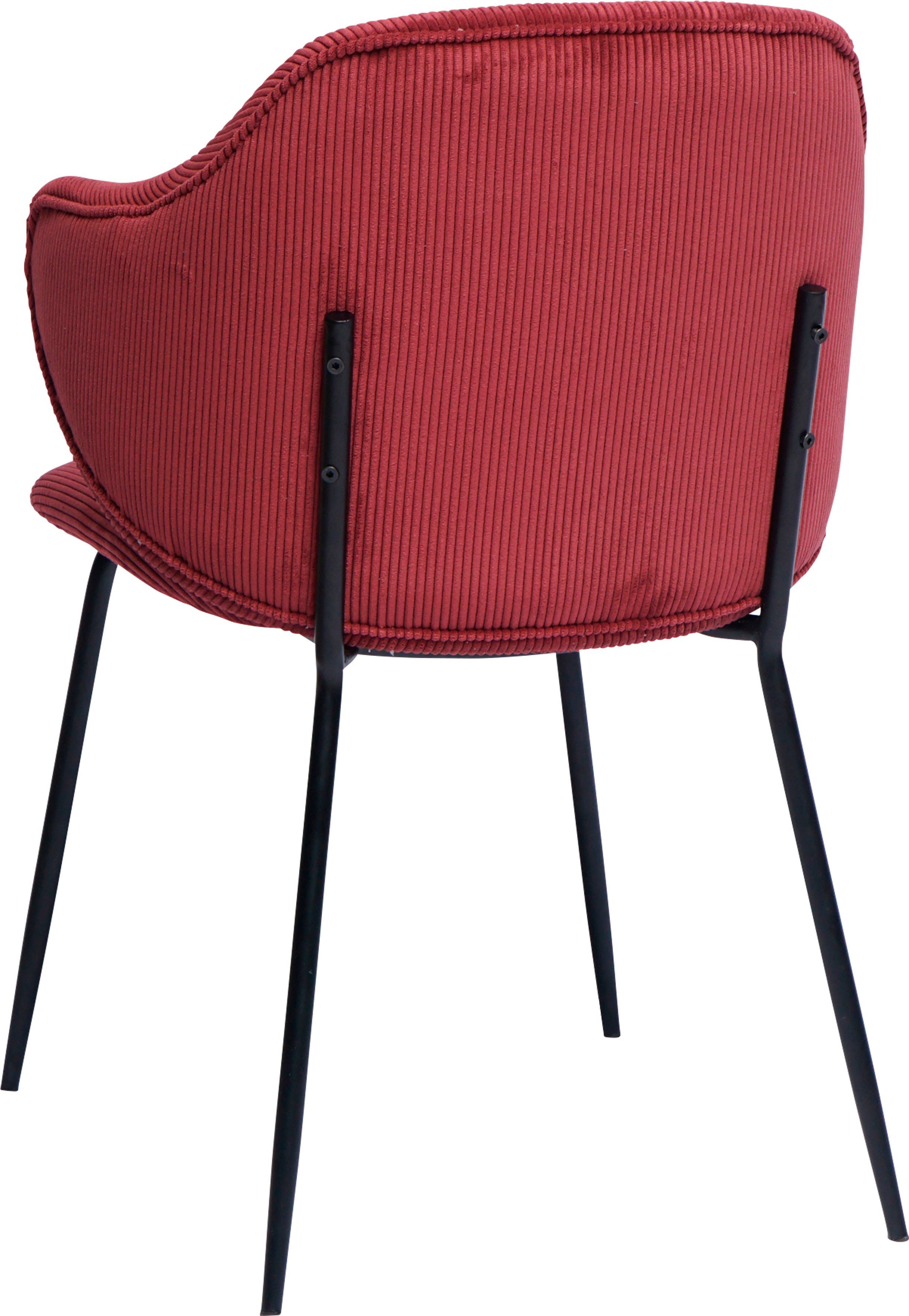 SalesFever Stoel met armleuningen Bekleding in corduroy-look (set, 2 stuks)