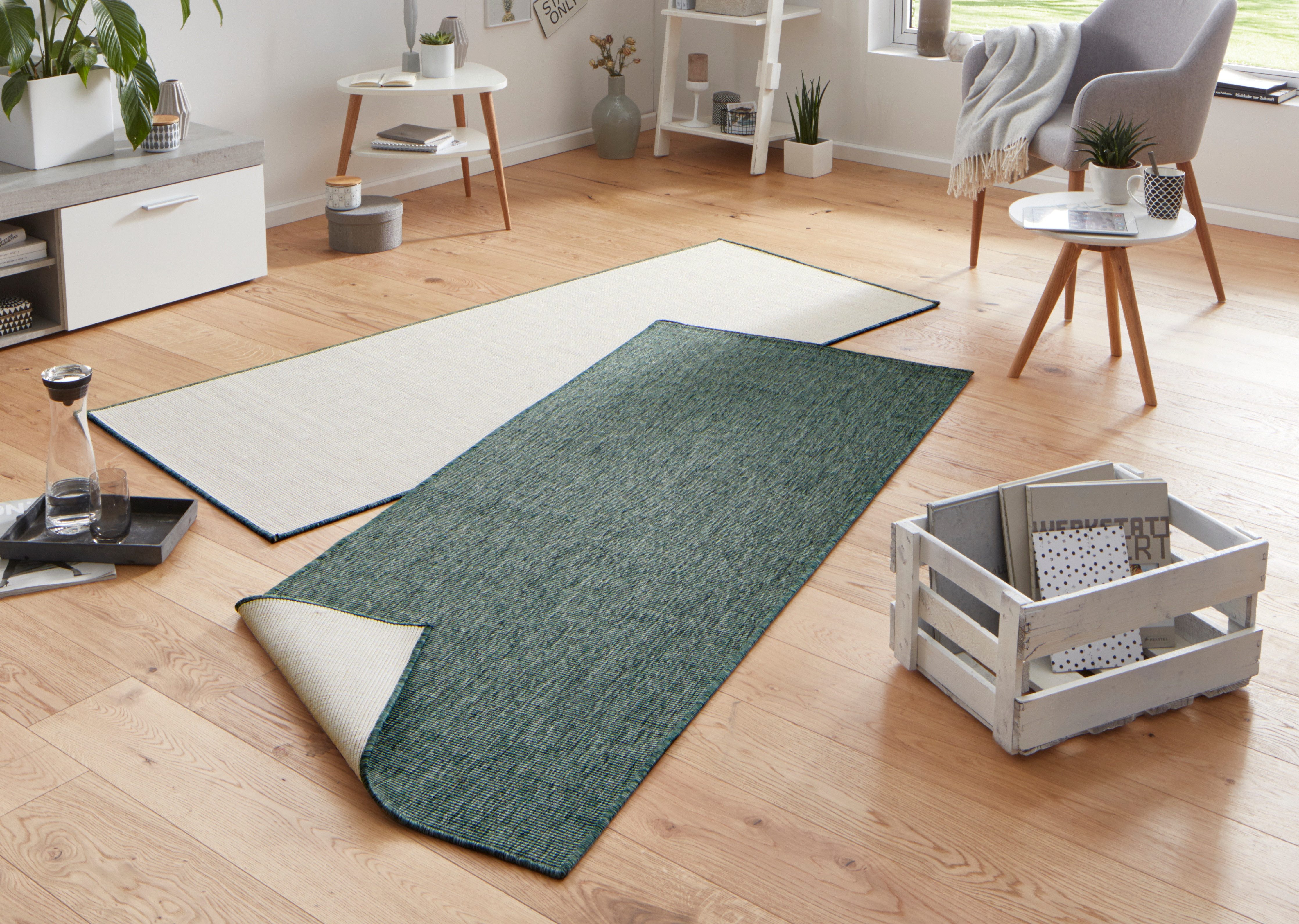 NORTHRUGS Vloerkleed Miami omkeerbaar tapijt Binnen- en buitengebruik, weerbestendig, balkon, loper, woonkamer, waterbestendig moderne vloerkleden