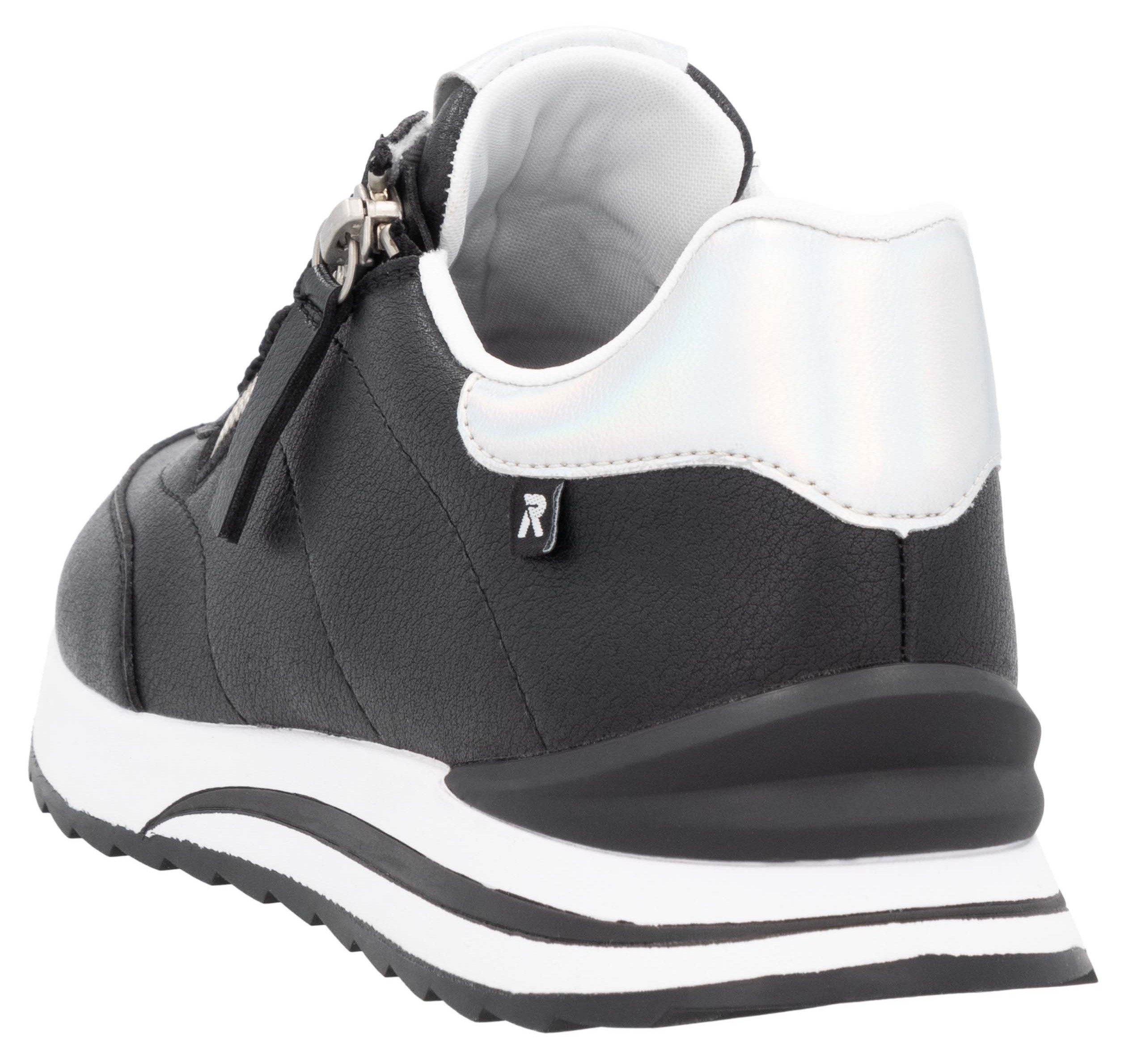 RIEKER Sport Plateausneakers , vrijetijdsschoen, lage schoen, veterschoen in smalle vorm