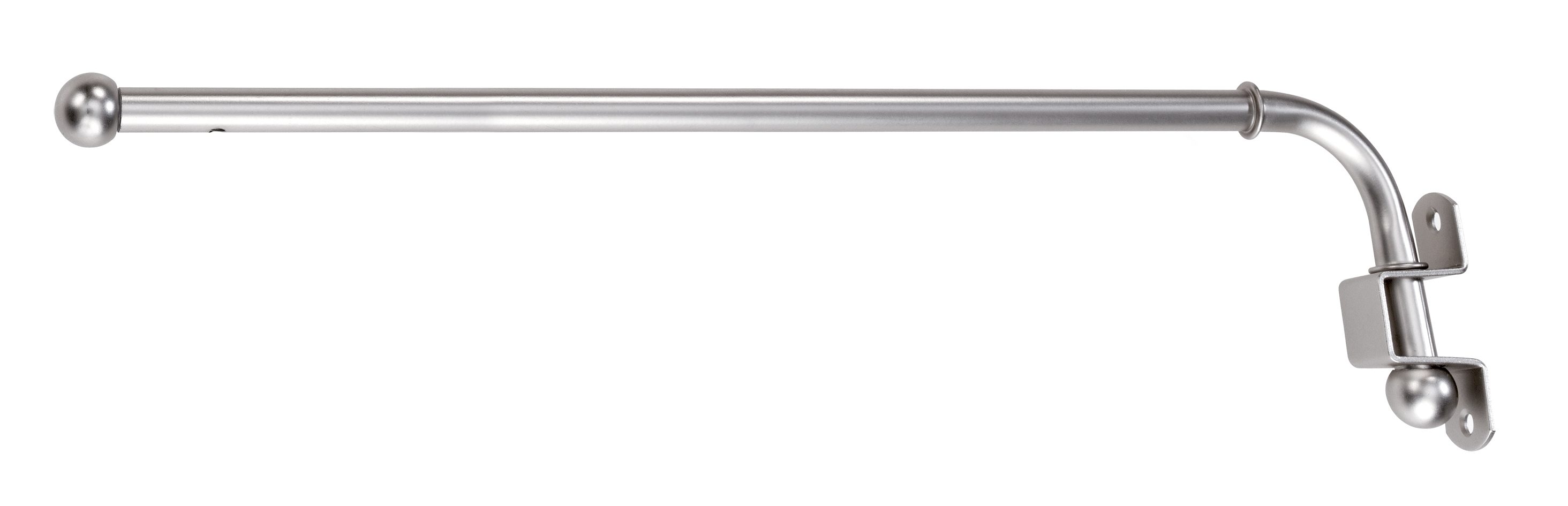 Good Life Zwenkroede uittrekbaar gordijnroedes maat 60-110 cm (lengte) zilver