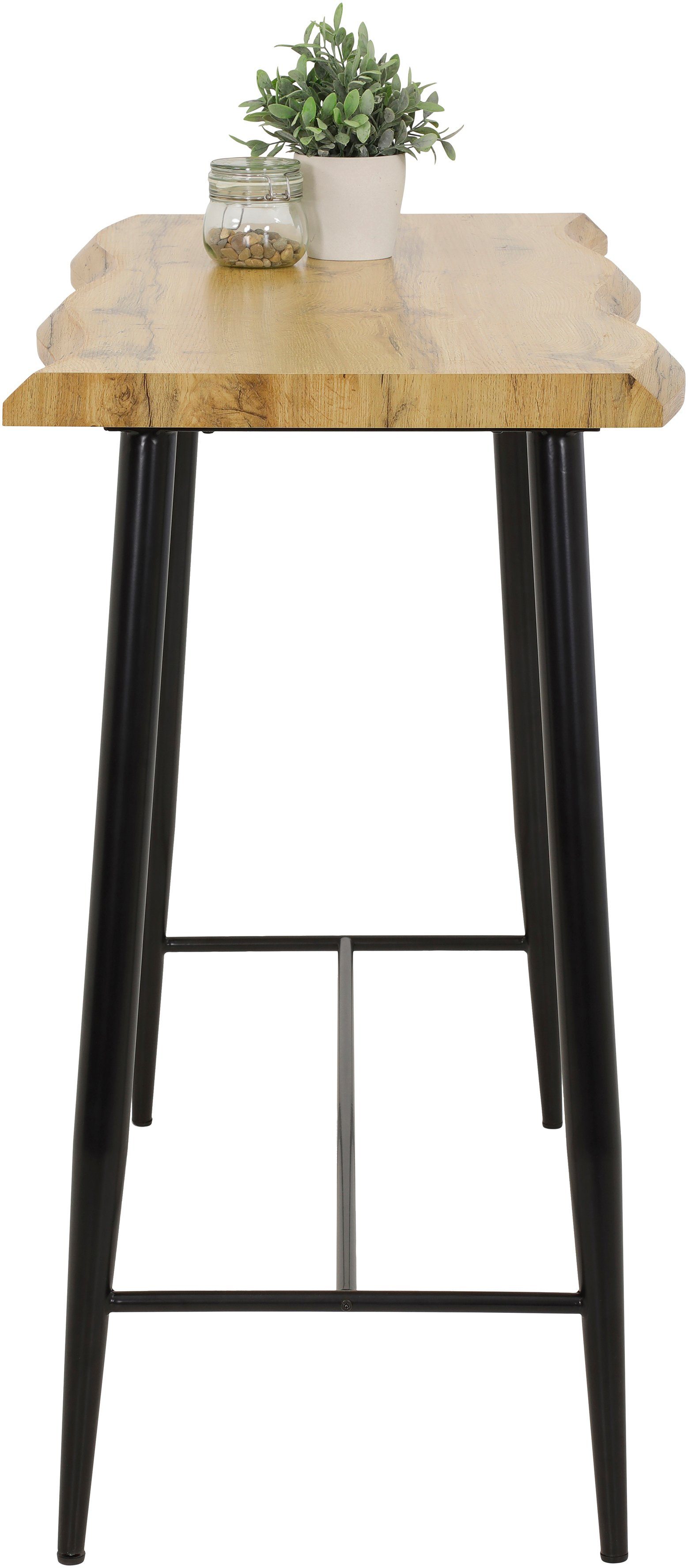 HELA Bartafel Gabi Boomstamtafel, 120 cm breed, Industrial design, wildeiken of grijs