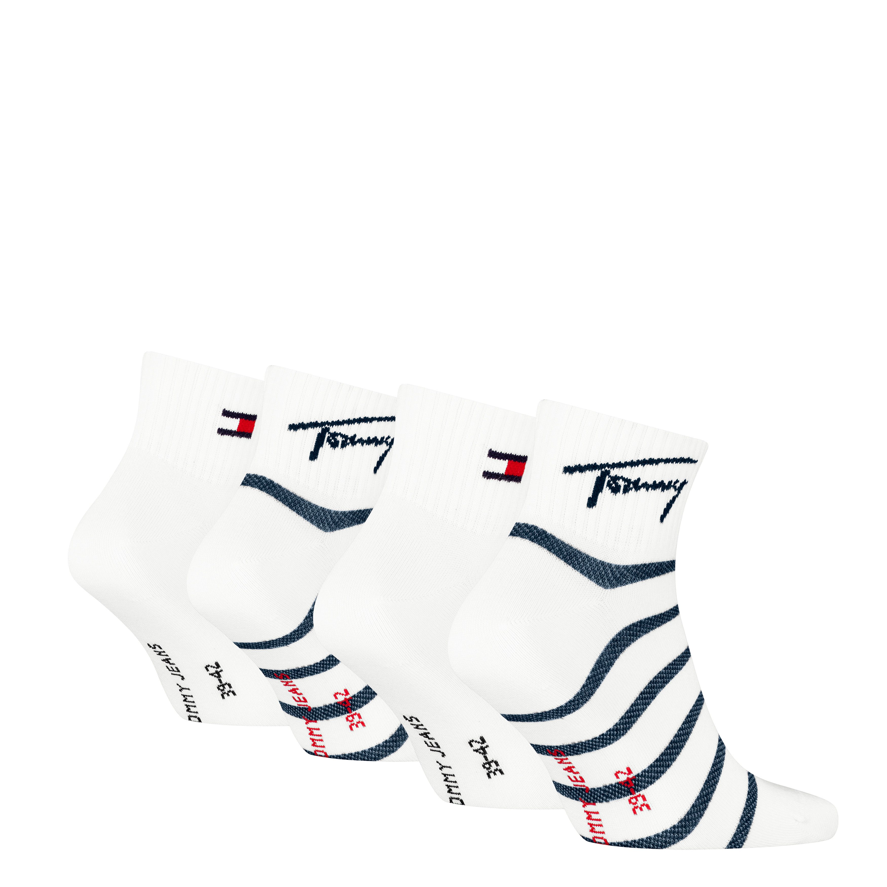 Tommy Hilfiger Sokken TH UNI TJ QUARTER 4P BRETON ECOM (4 paar)